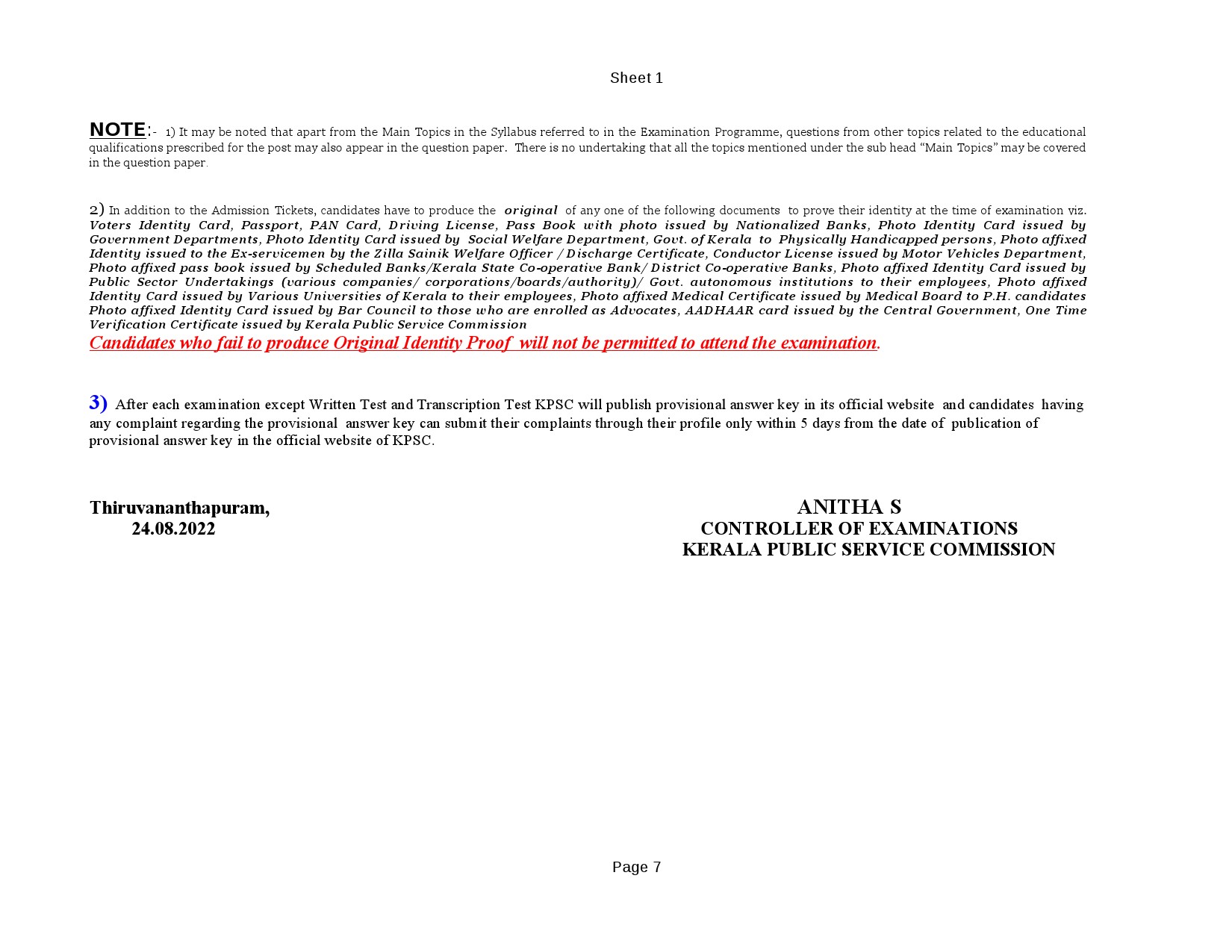 EXAMINATION FOR GRADUATE LEVEL COMMON PRELIMINARY EXAMINATION 2022 - Notification Image 7