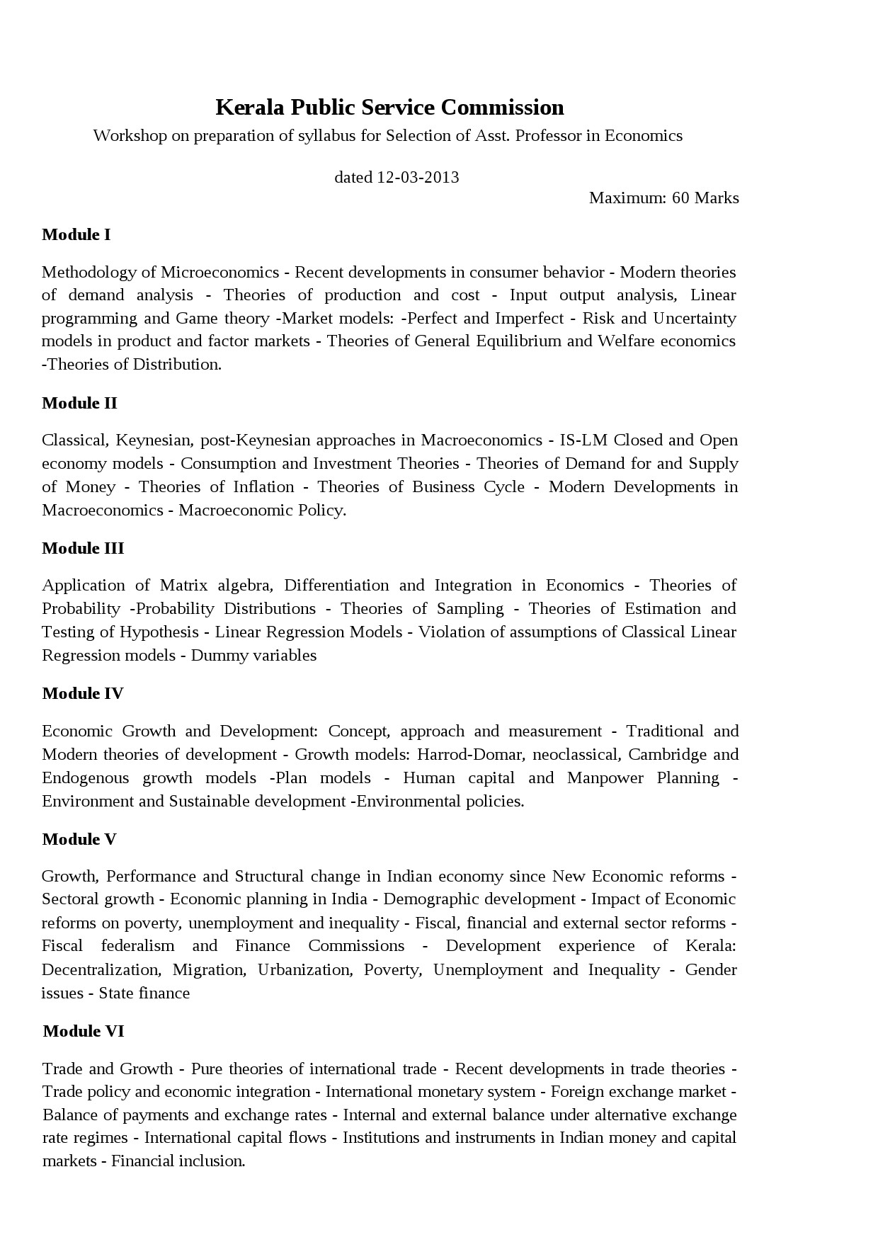 Humanities Syllabus for Kerala PSC 2021 Exam - Notification Image 27