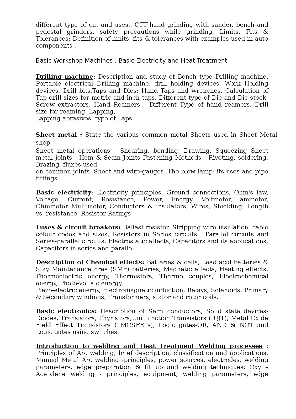 Junior Instructor Mechanical Agricultural Machinery KPSC Exam Syllabus May 2021 - Notification Image 2