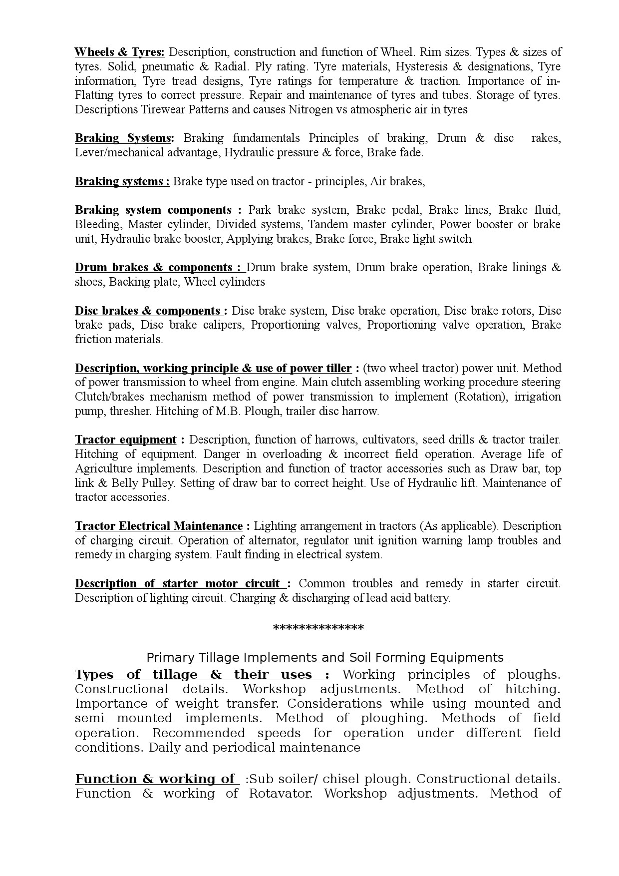 Junior Instructor Mechanical Agricultural Machinery KPSC Exam Syllabus May 2021 - Notification Image 5
