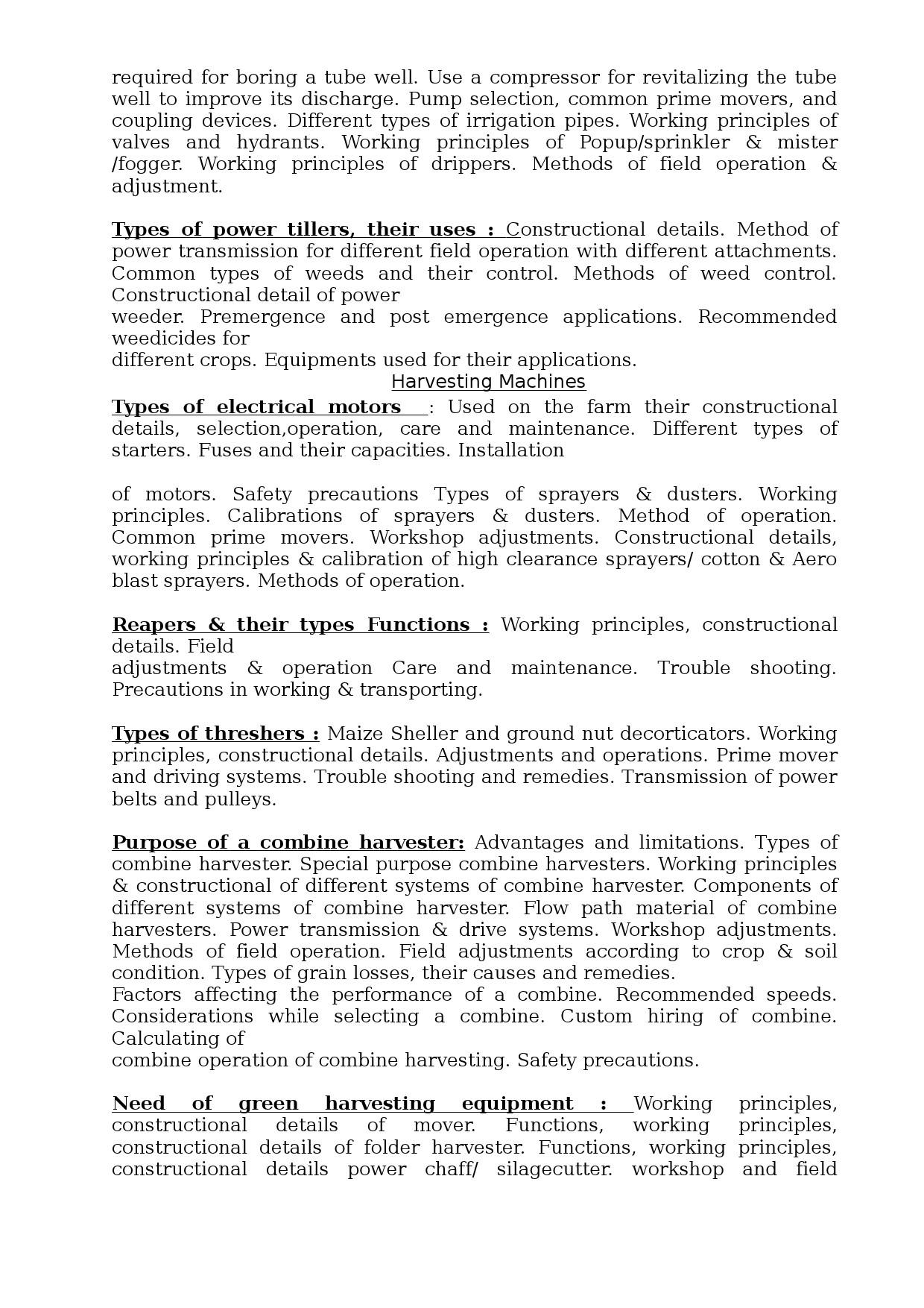 Junior Instructor Mechanical Agricultural Machinery KPSC Exam Syllabus May 2021 - Notification Image 7