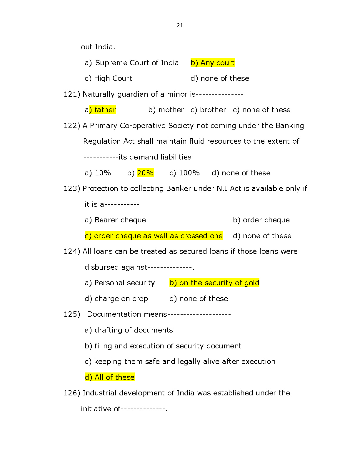 Kerala Co operative bank recruitment Sample Question Paper - Notification Image 21