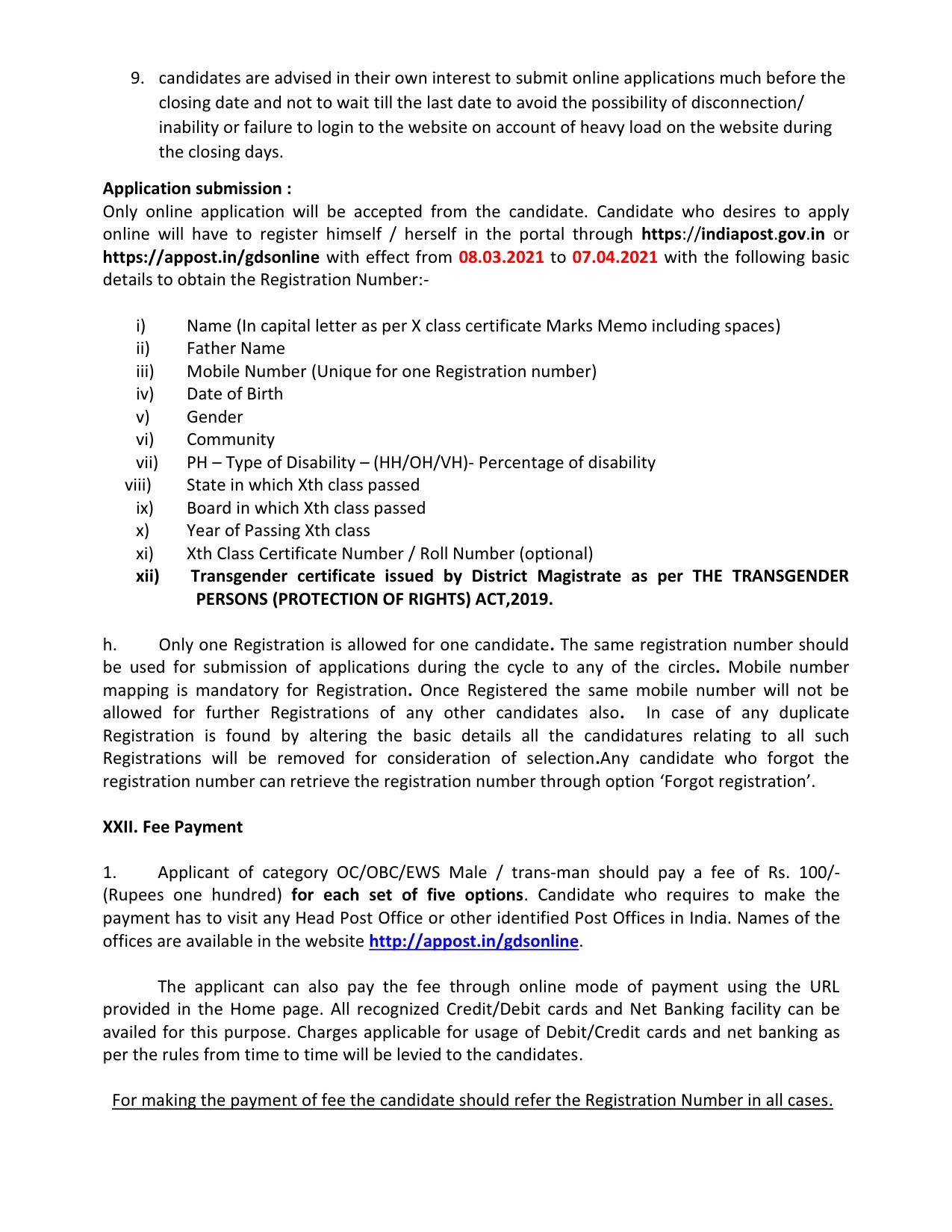 Kerala Postal Circle GDS Recruitment 2021 notification - Notification Image 12
