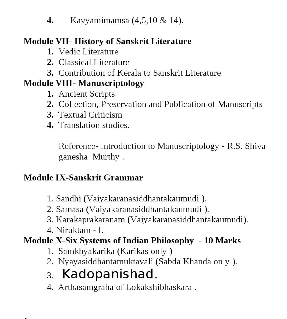 Kerala PSC Assistant Professor Sanskrit Sahitya Exam Syllabus - Notification Image 2