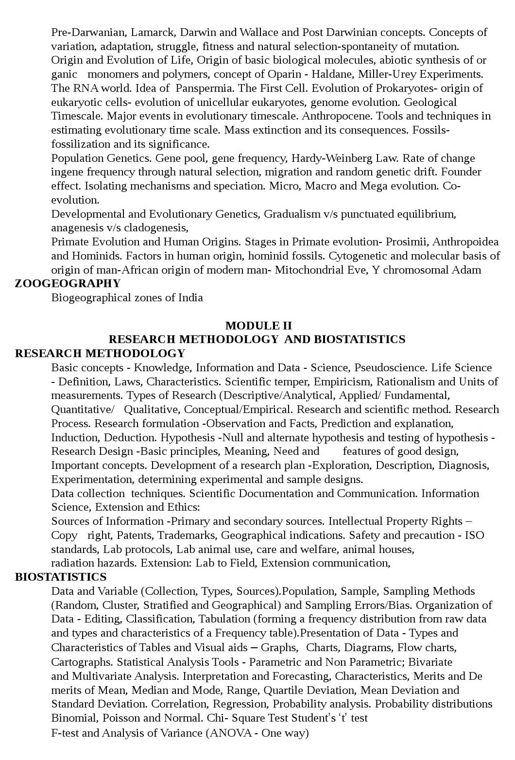 Kerala PSC Assistant Professor Zoology Exam Syllabus - Notification Image 2