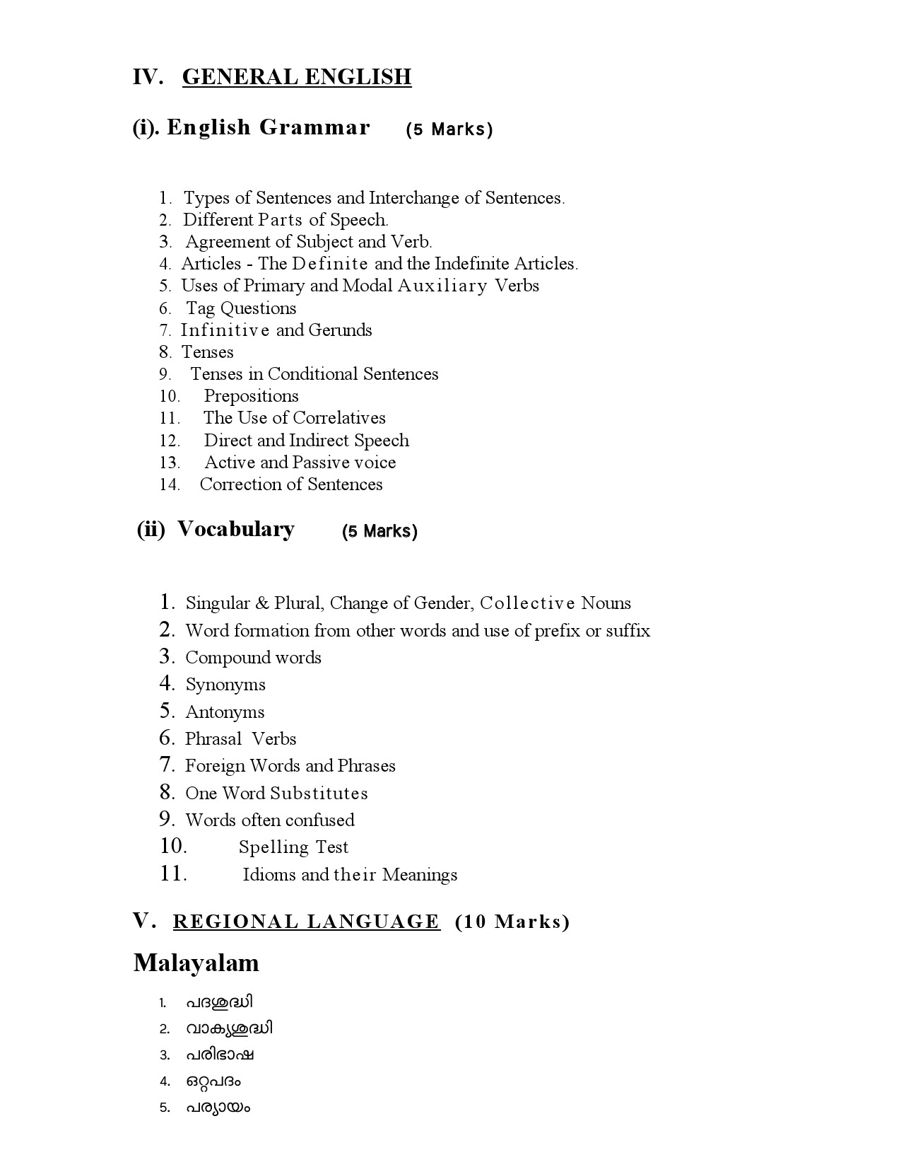 KPSC Degree Level Main Exam Syllabus Senior Superintendent - Notification Image 10