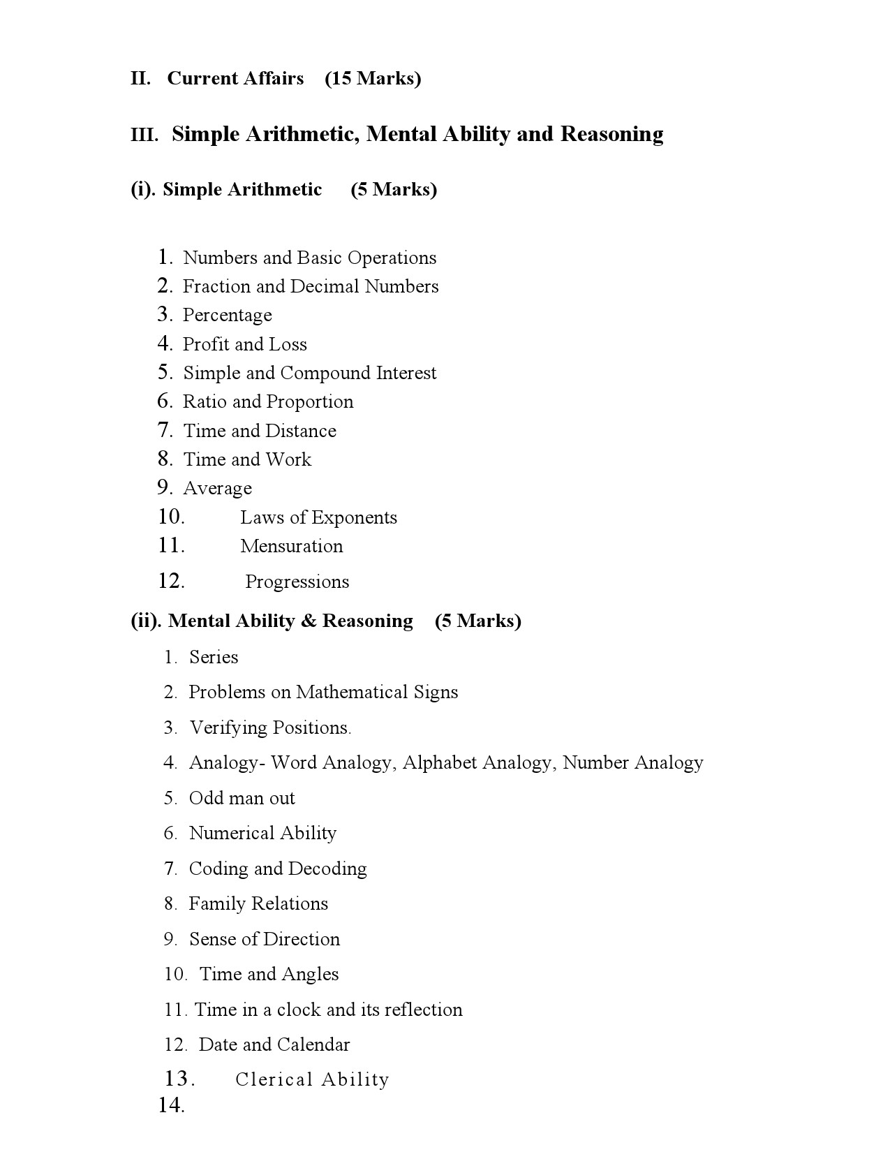 KPSC Degree Level Main Exam Syllabus Senior Superintendent - Notification Image 9