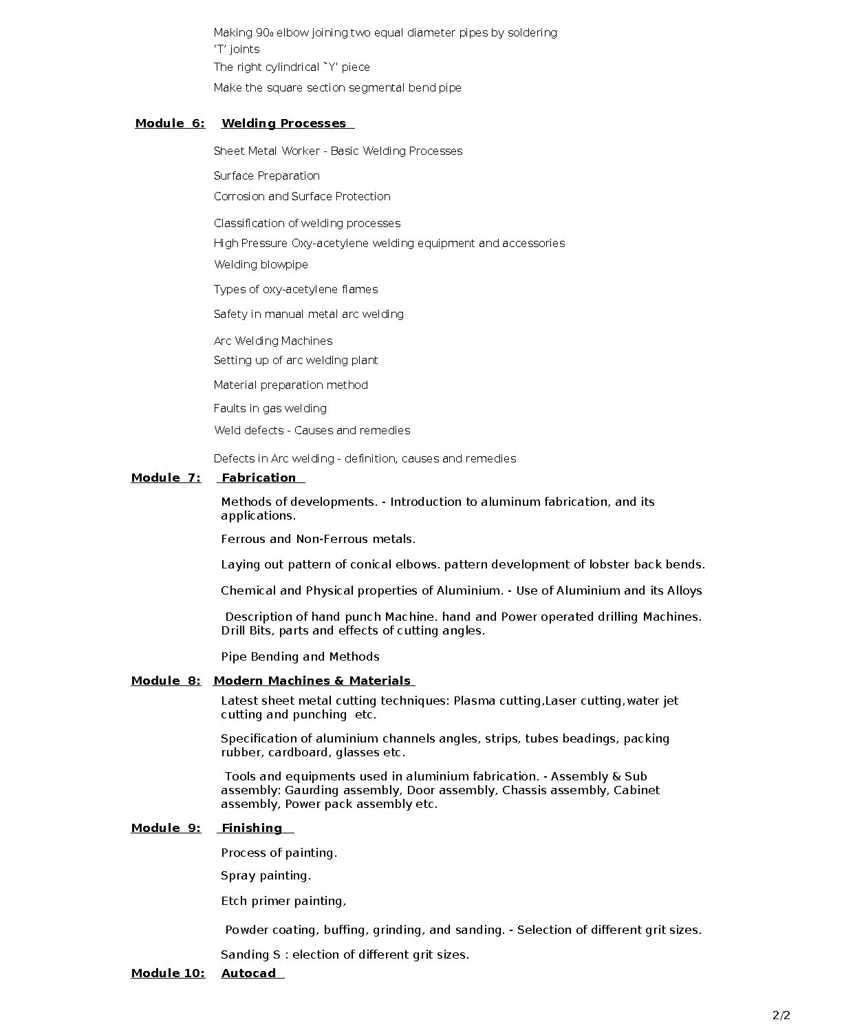 KPSC Junior Instructor Sheet Metal Worker Exam Syllabus - Notification Image 2