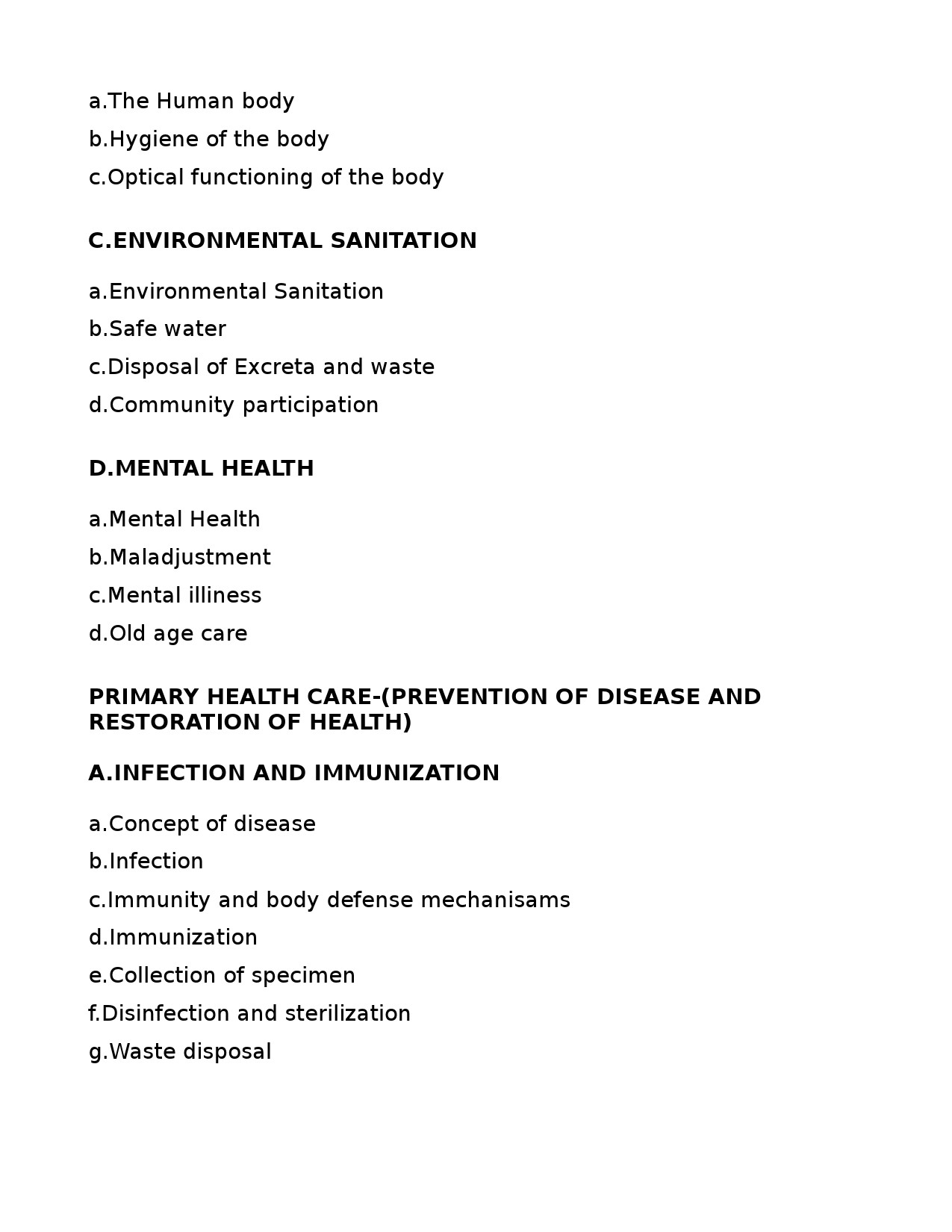 KPSC Syllabus For Junior Public Health Nurse Grade II - Notification Image 2