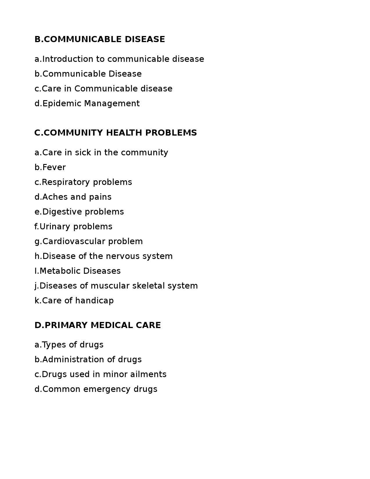 KPSC Syllabus For Junior Public Health Nurse Grade II - Notification Image 3