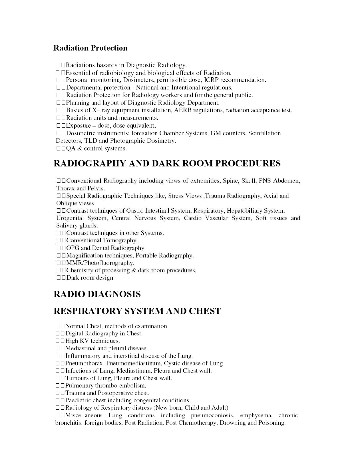 KPSC Syllabus For MD Radio Diagnosis - Notification Image 3