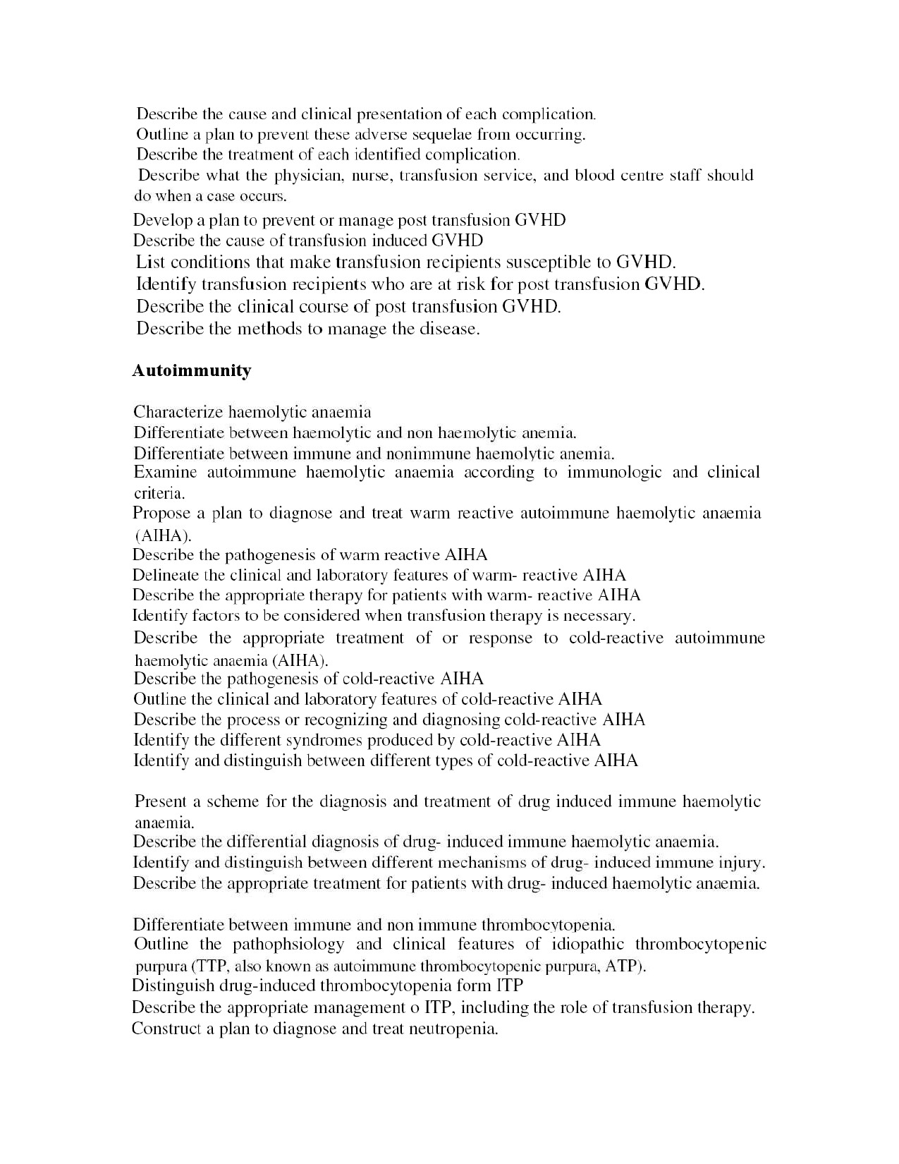 KPSC Syllabus For MD Transfusion Medicine And Immuno Haematology - Notification Image 8