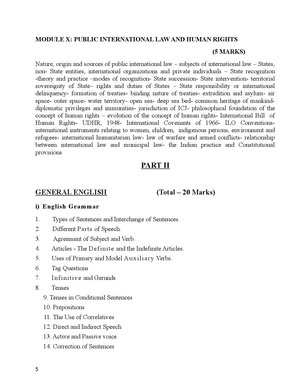 KPSC SYLLABUS FOR THE POST OF LEGAL ASSISTANT GRADE II - Notification Image 5
