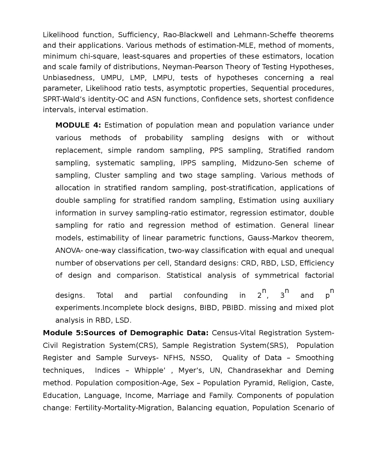 Lecturer In Statistics And Demography KPSC Exam Syllabus May 2021 - Notification Image 2