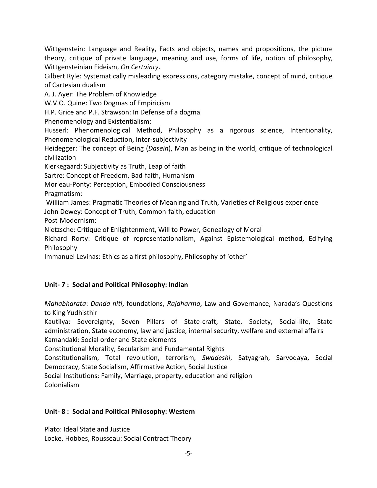 Maharashtra SET Syllabus Philosophy - Notification Image 5