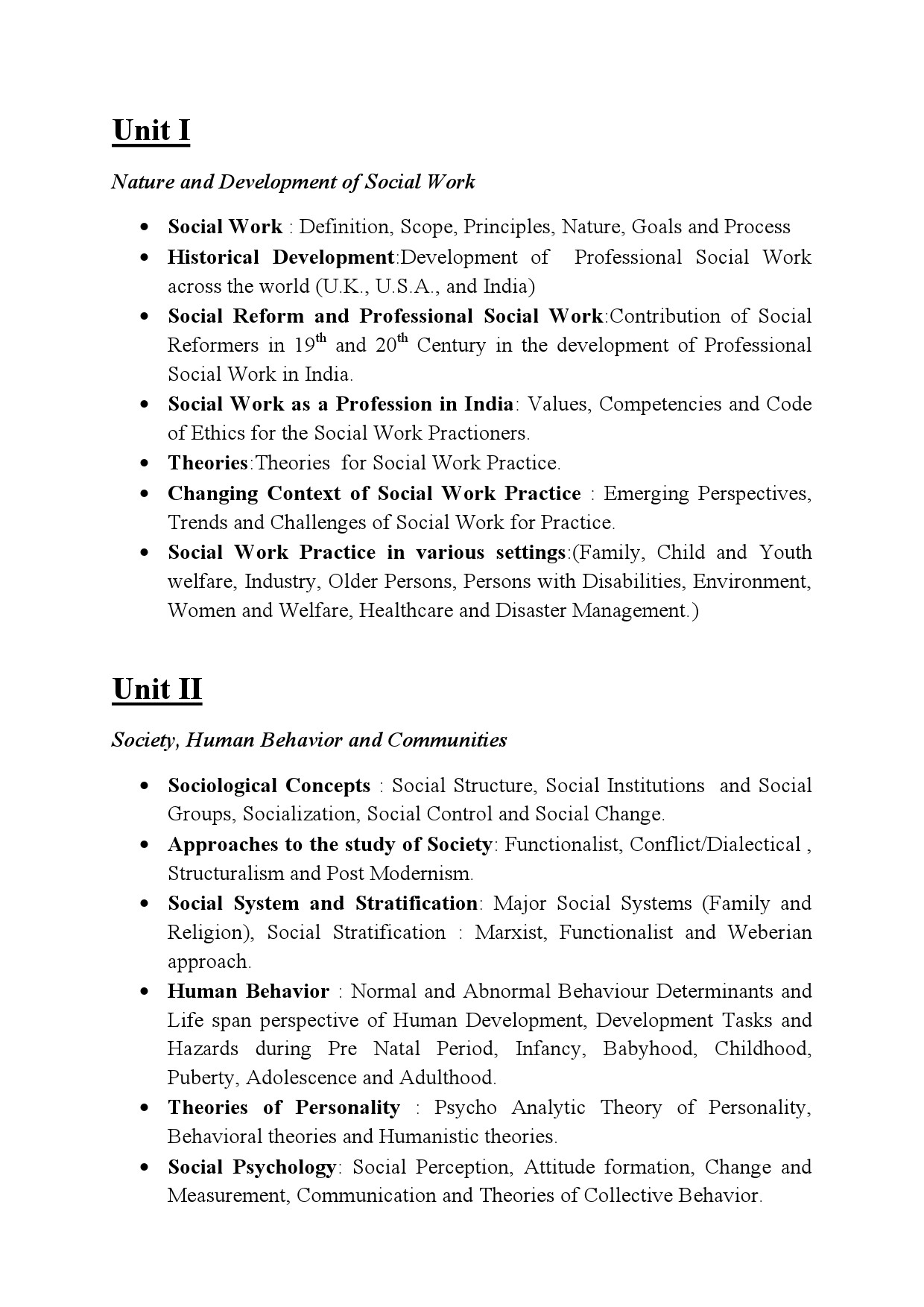 Maharashtra SET Syllabus Social Work - Notification Image 2