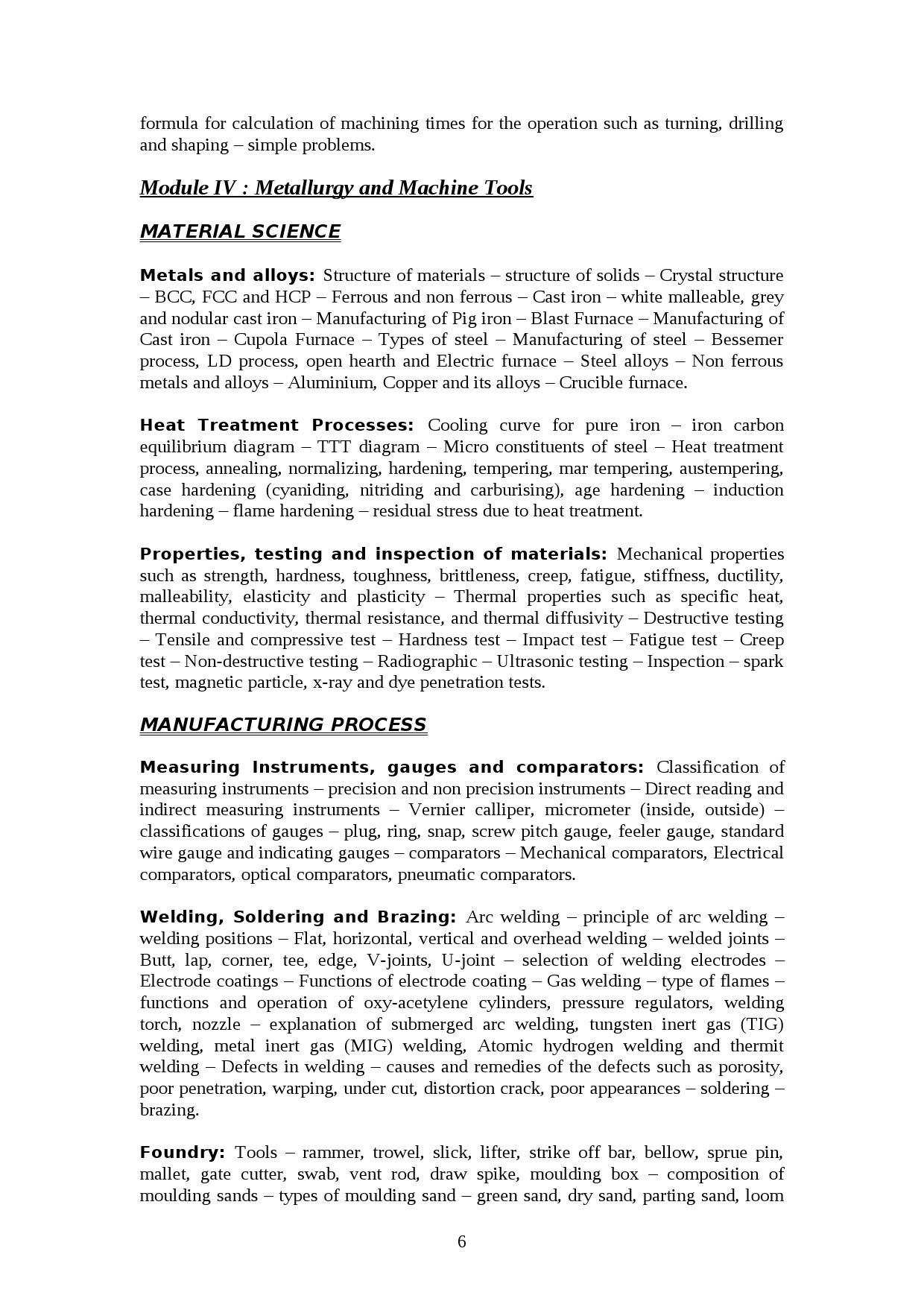 Mechanical Engineering Lecturer in Polytechnic Exam Syllabus - Notification Image 6