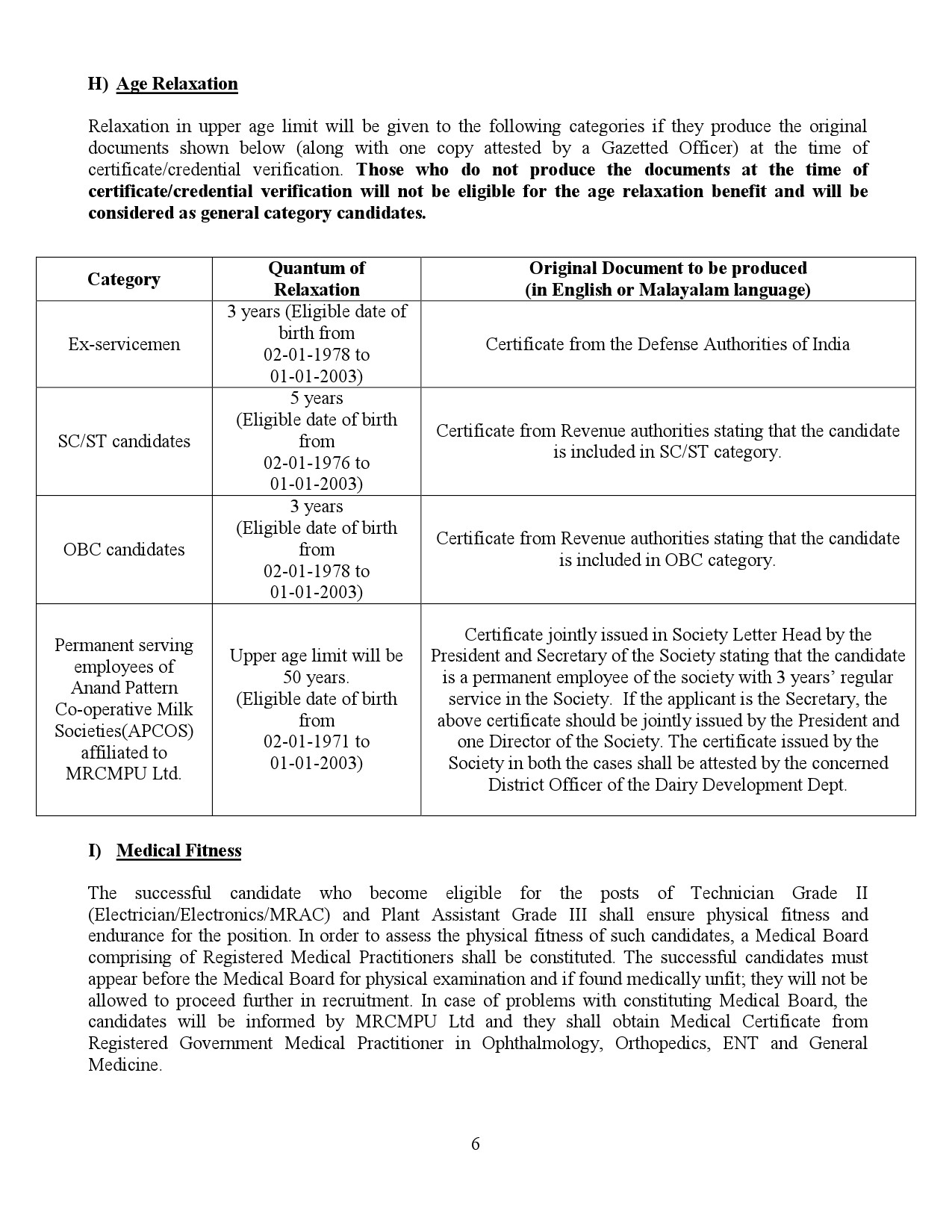 Milma Recruitment Notification March 2021 - Notification Image 7