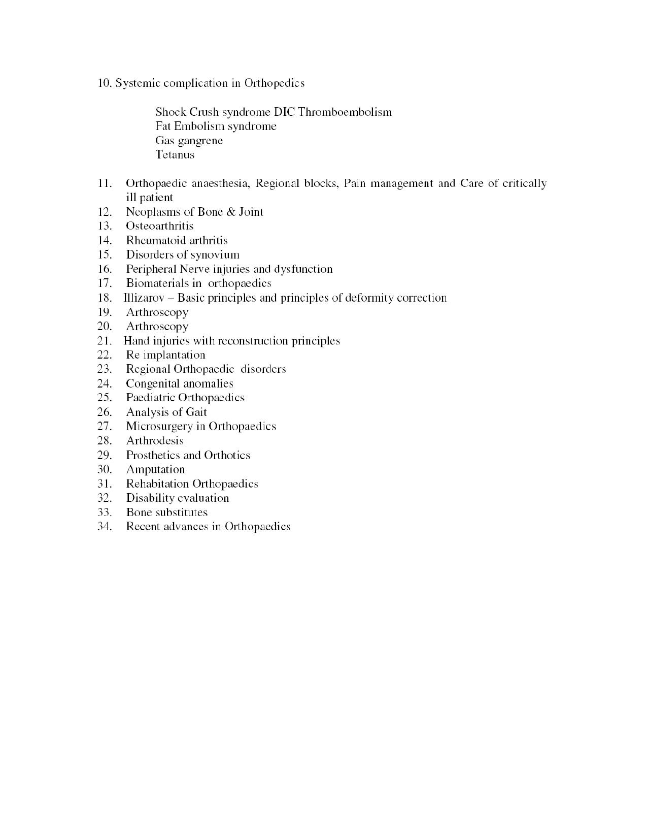 MS Level Syllabus Orthopaedics - Notification Image 2