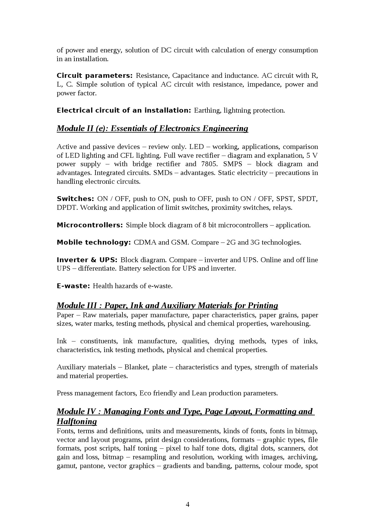 Printing Technology Lecturer in Polytechnic Exam Syllabus - Notification Image 4