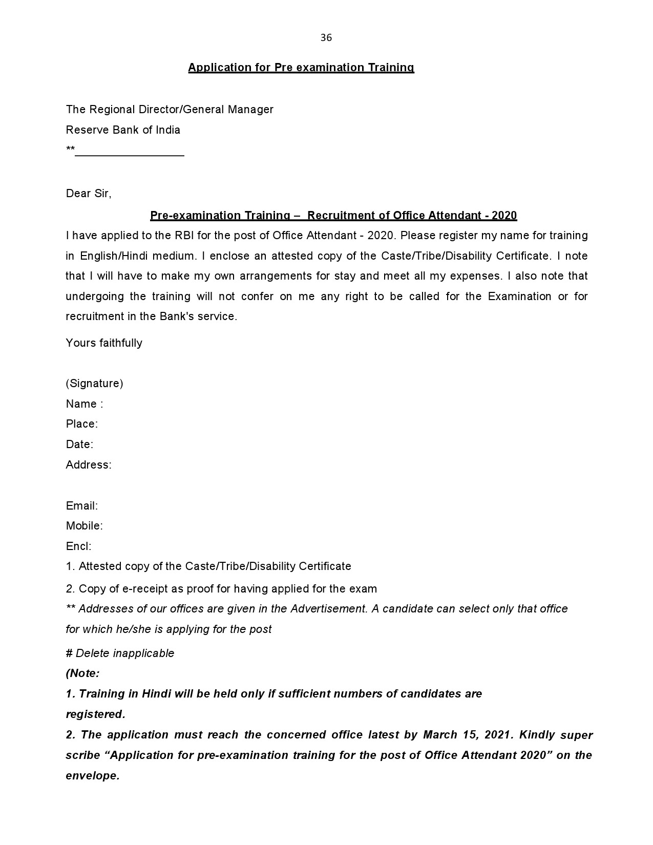 RECRUITMENT FOR THE POST OF OFFICE ATTENDANTS 2020 - Notification Image 36
