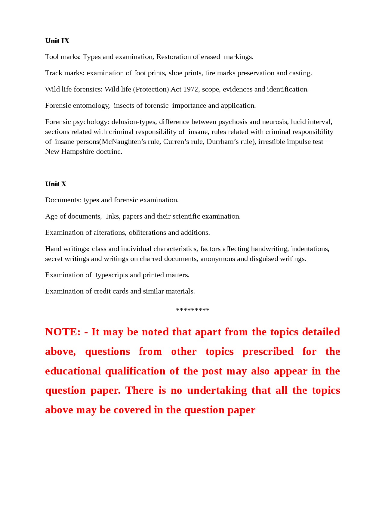 Scientific Officer Chemical Examiners Laboratory KPSC Exam Syllabus April 2021 - Notification Image 7