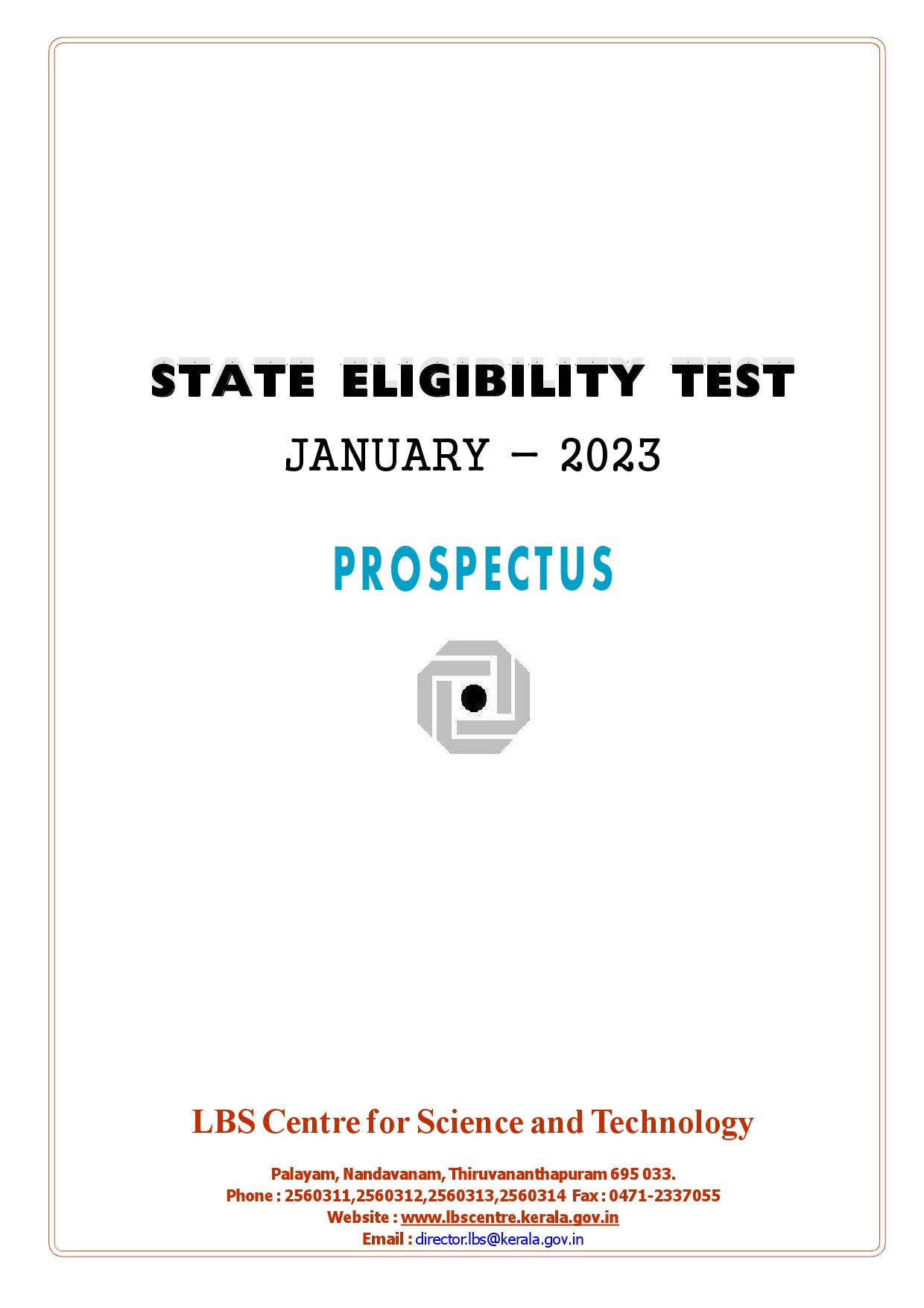 State Eligibility Test January 2023 Prospectus - Notification Image 1