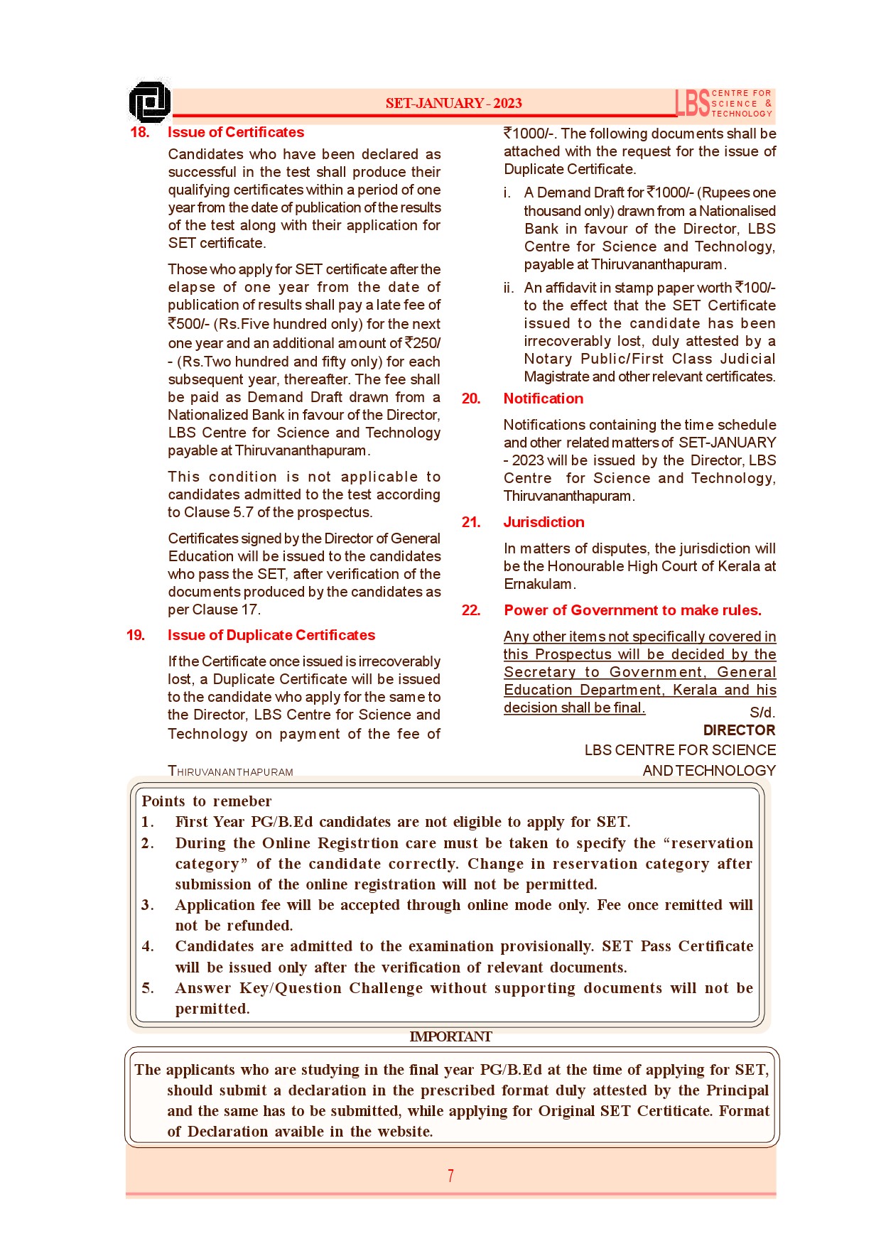 State Eligibility Test January 2023 Prospectus - Notification Image 9