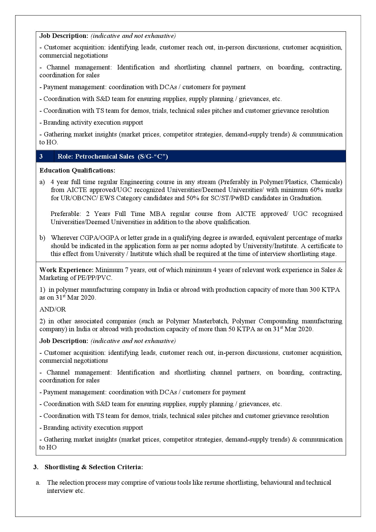 Technical Services and Petrochemical Sales in HPCL - Notification Image 3