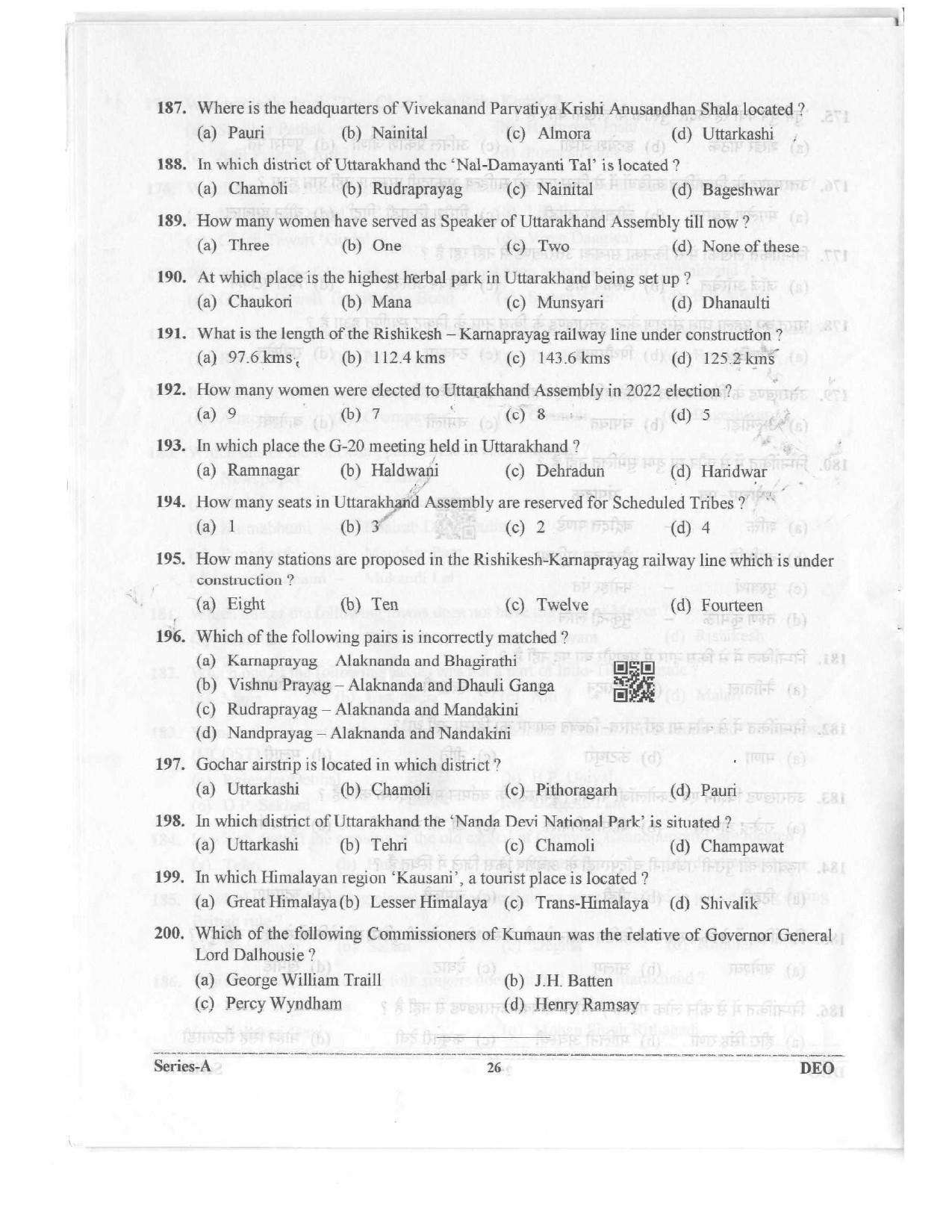 Data Entry Operator Uttarakhand Public Service Commission Exam 2023 25