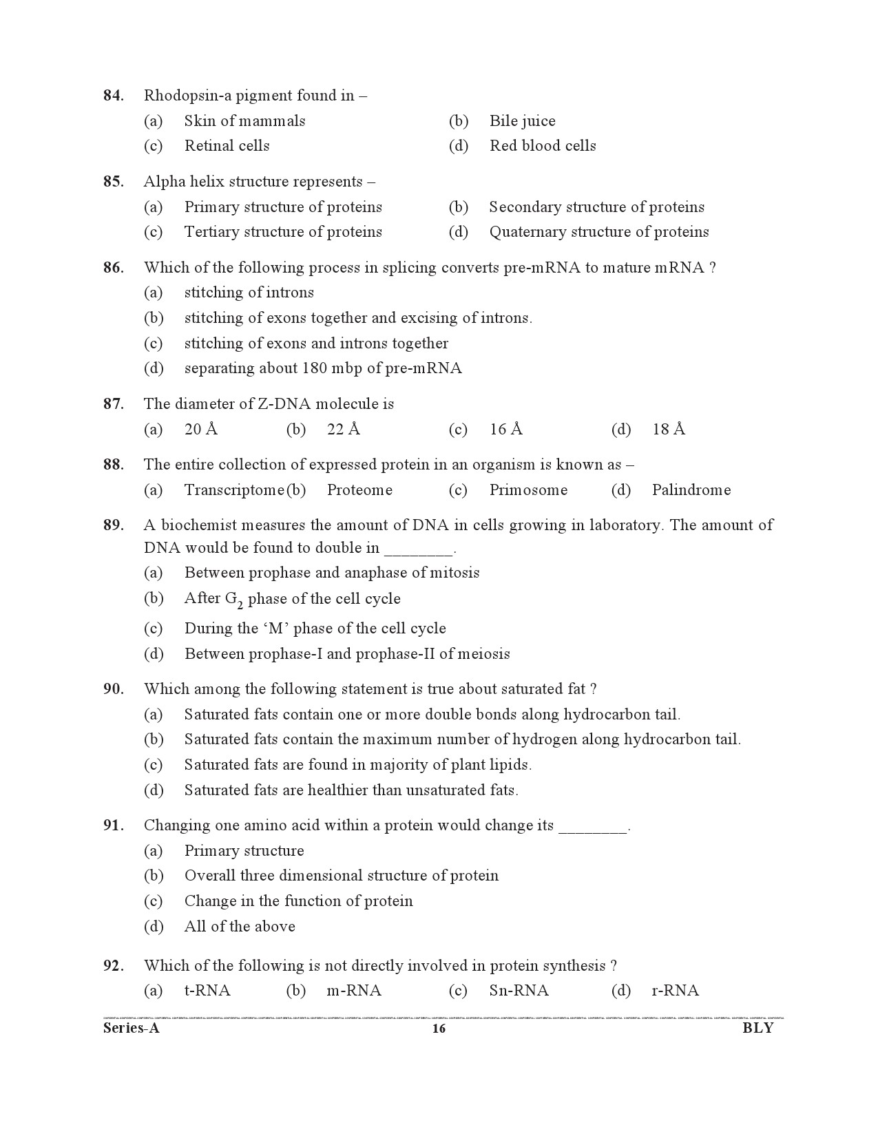 Special Subordinate Education Group C Services General Women Branch 2020 Biology 29