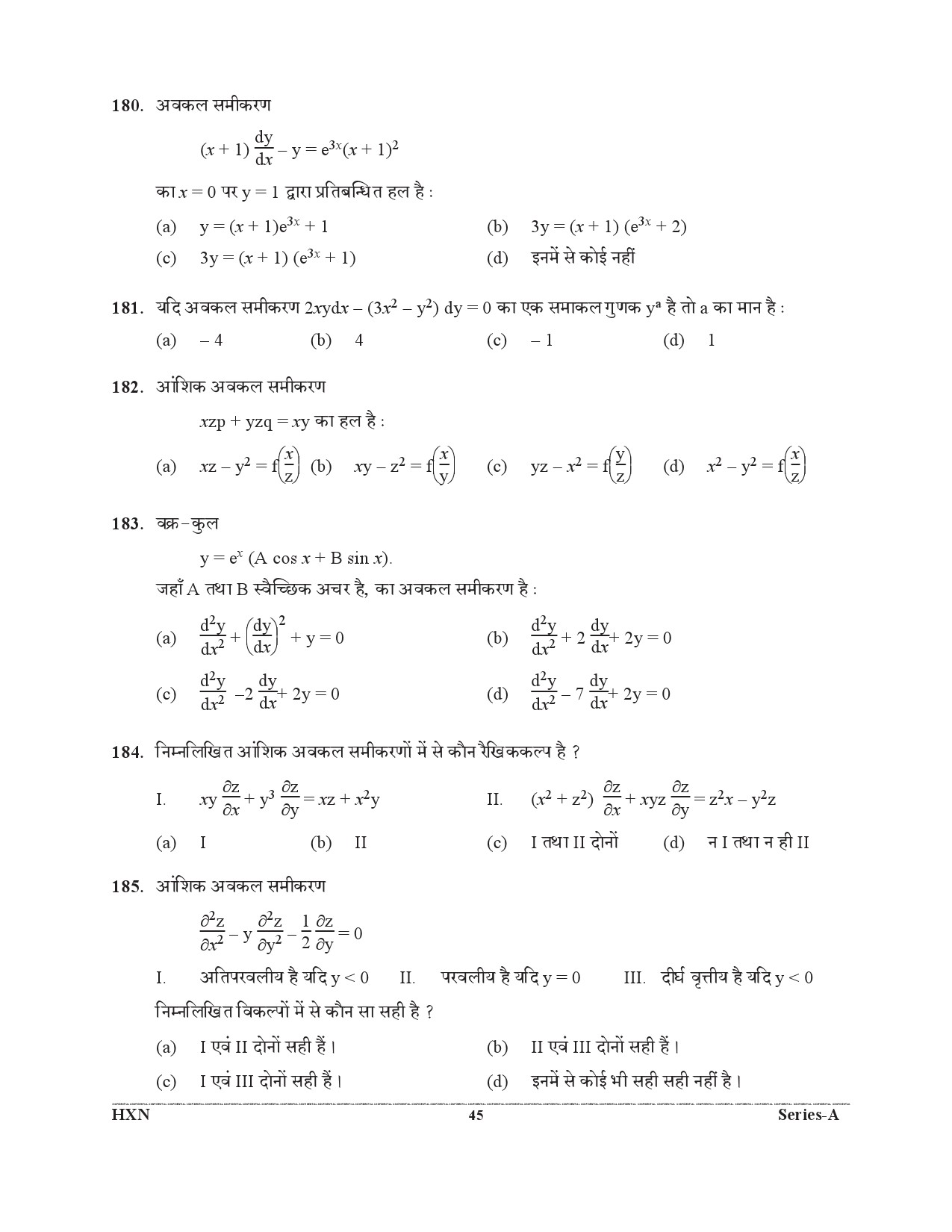 Special Subordinate Education Group C Services General Women Branch 2020 Mathematics 44