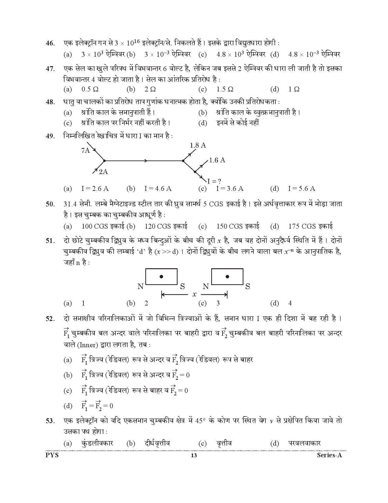 Special Subordinate Education Group C Services General Women Branch 2020 Physics 12