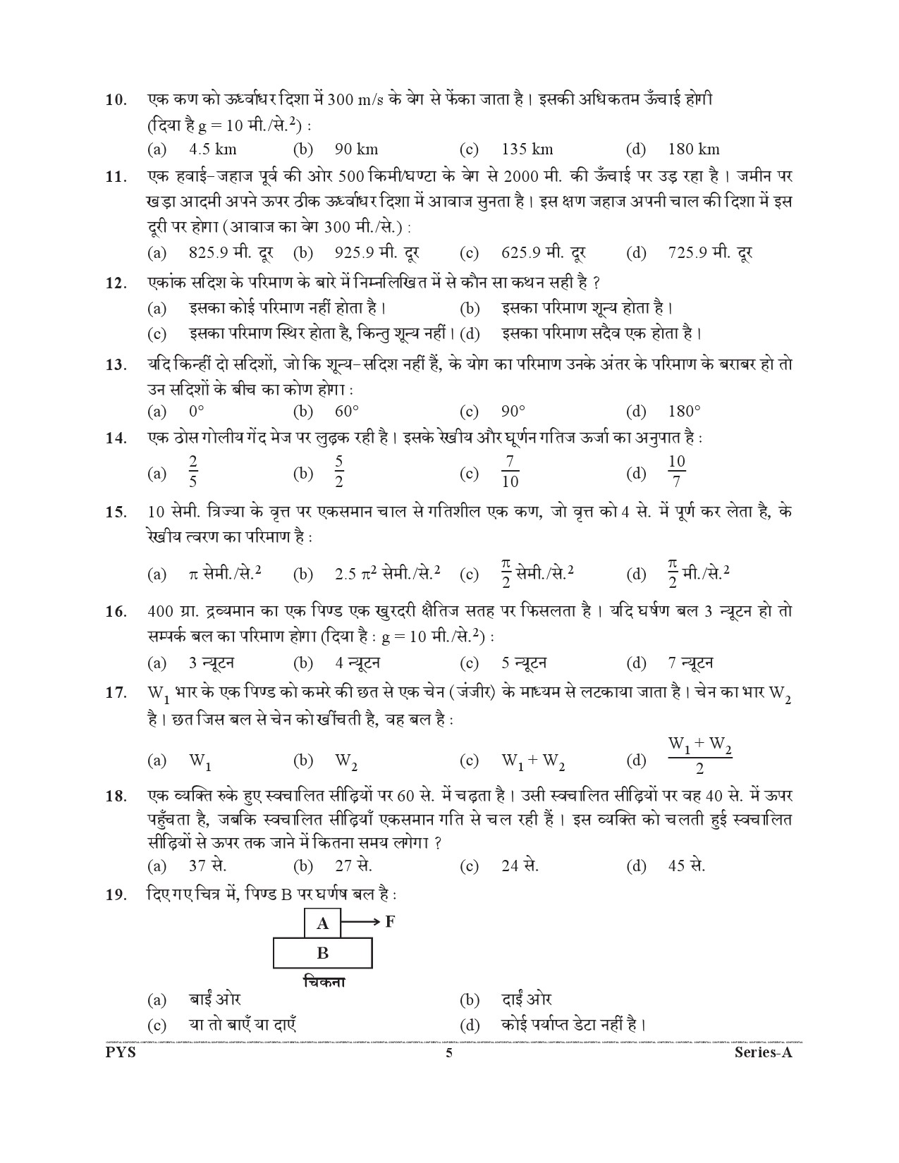 Special Subordinate Education Group C Services General Women Branch 2020 Physics 4