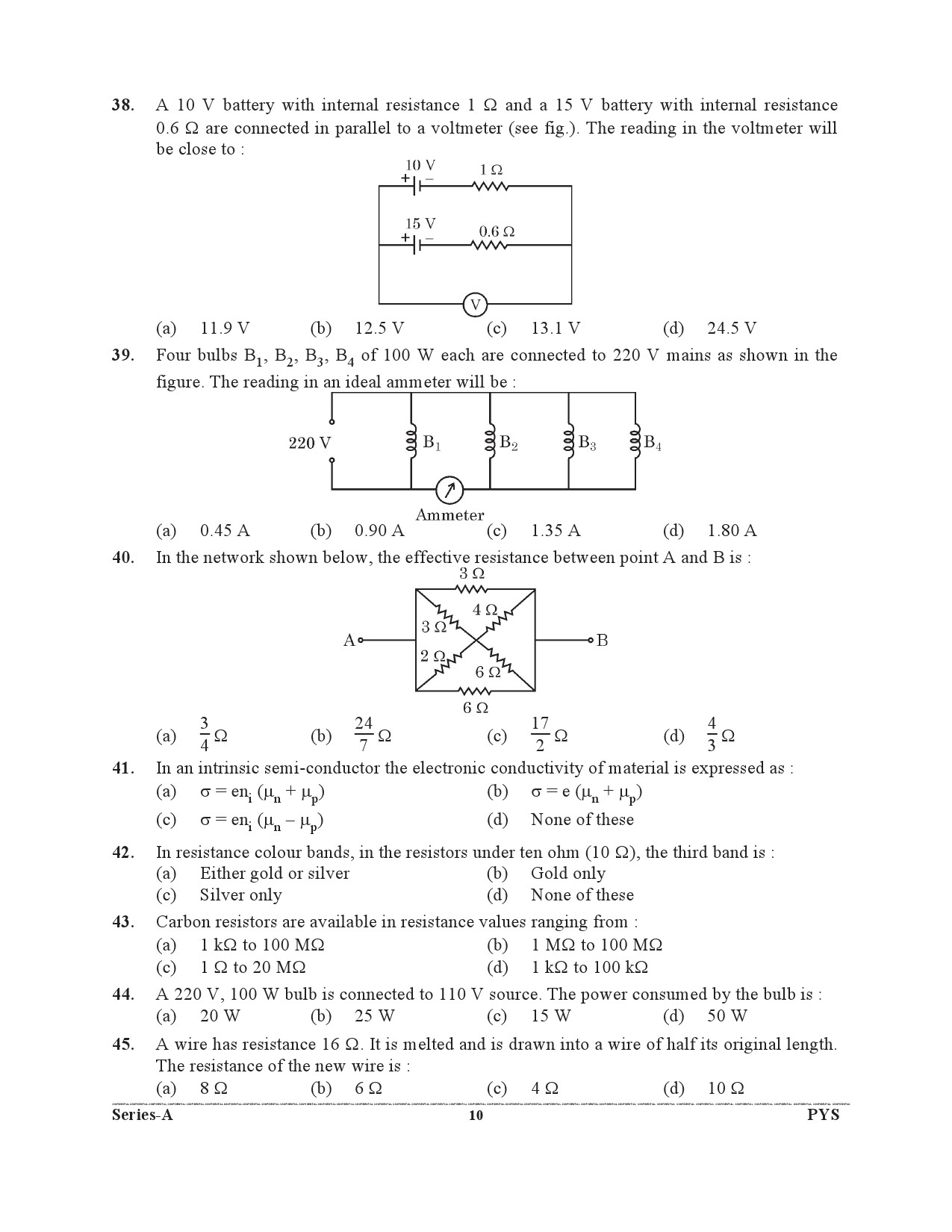 Special Subordinate Education Group C Services General Women Branch 2020 Physics 9