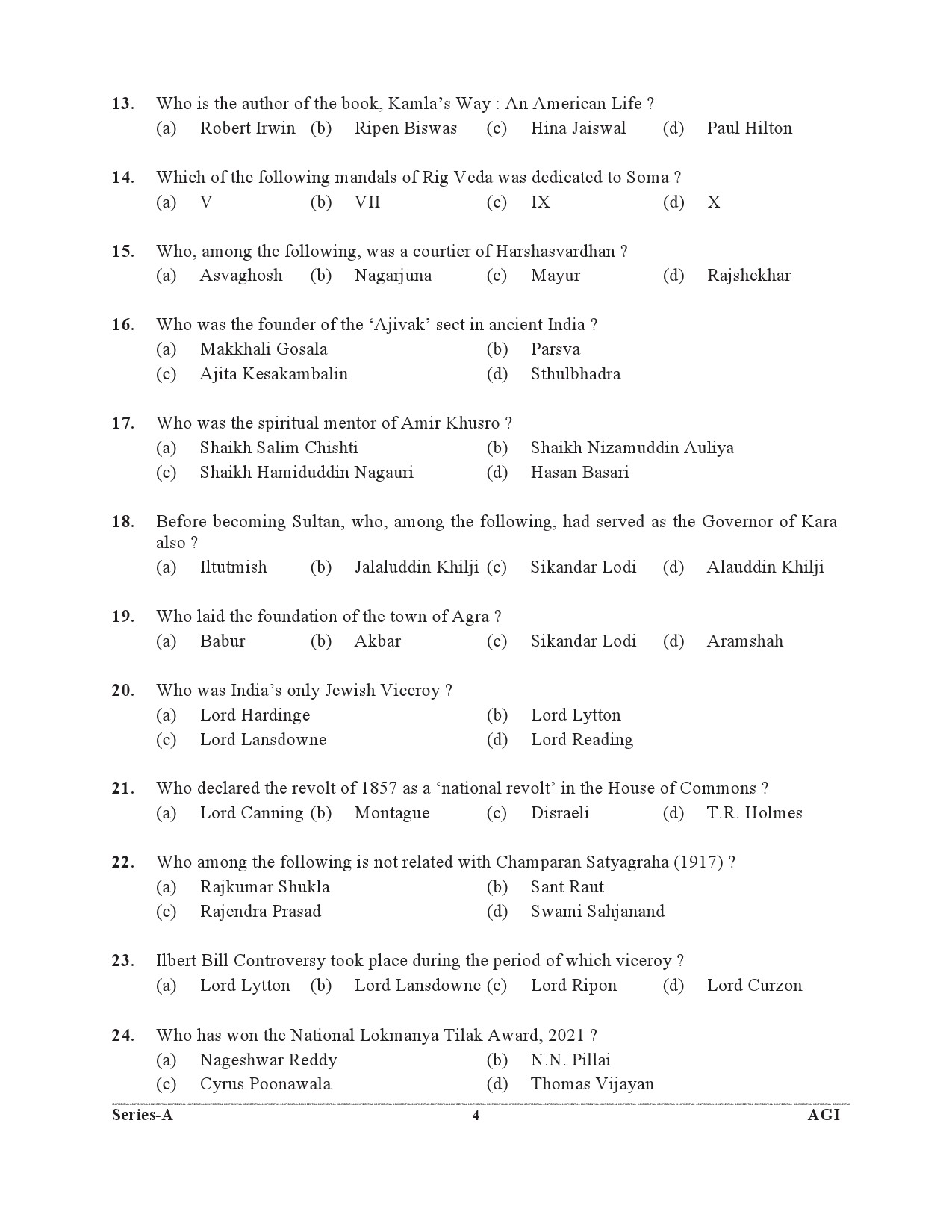 UKPSC Assistant Prosecuting Officer Exam 2021 Paper 1 General Studies Set A Mains 3