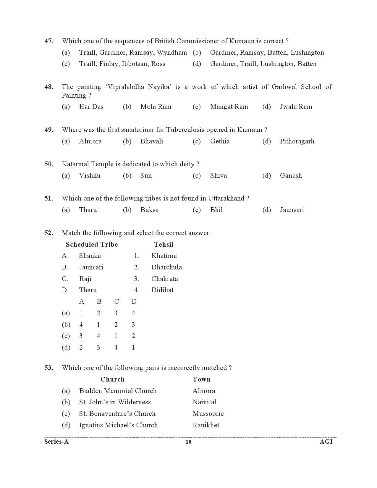 UKPSC Assistant Prosecuting Officer Exam 2021 Paper 1 General Studies Set A Mains 9