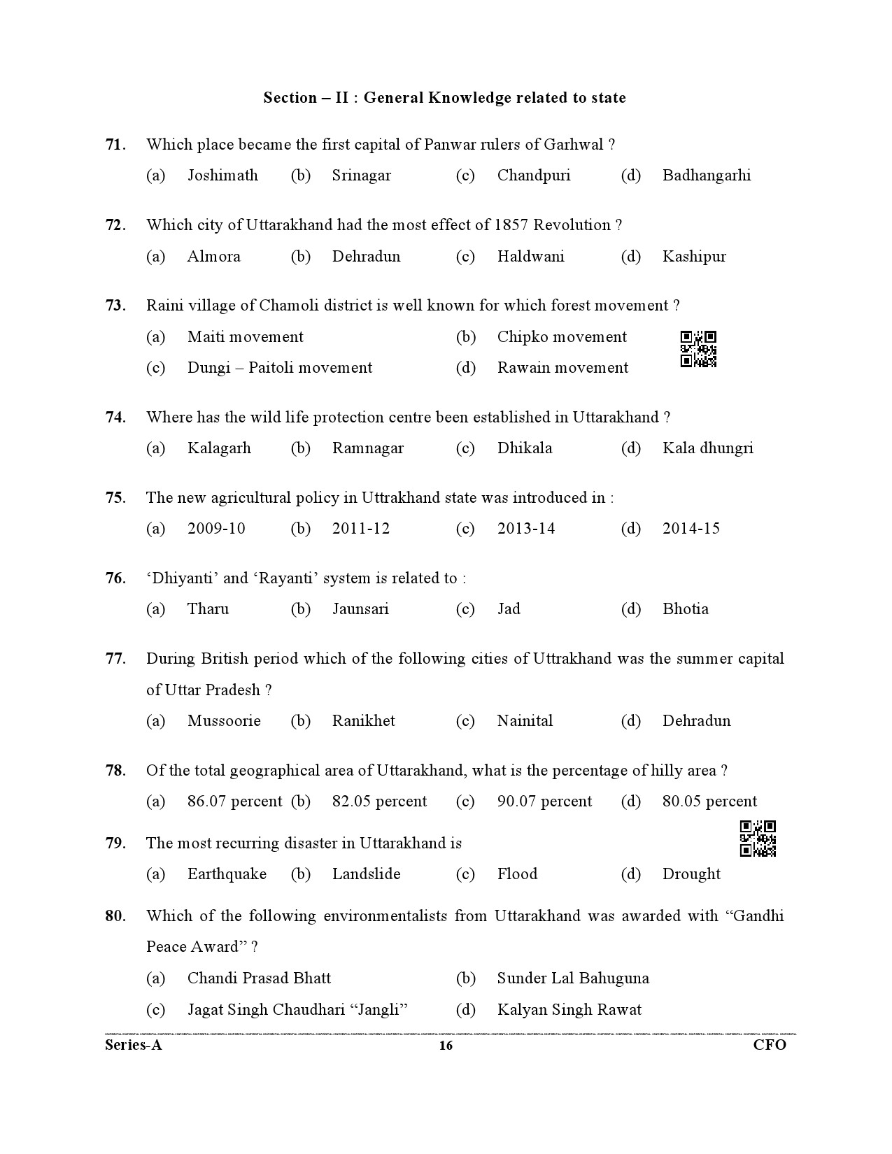 UKPSC Chief Fire Officer Examination 2021 16