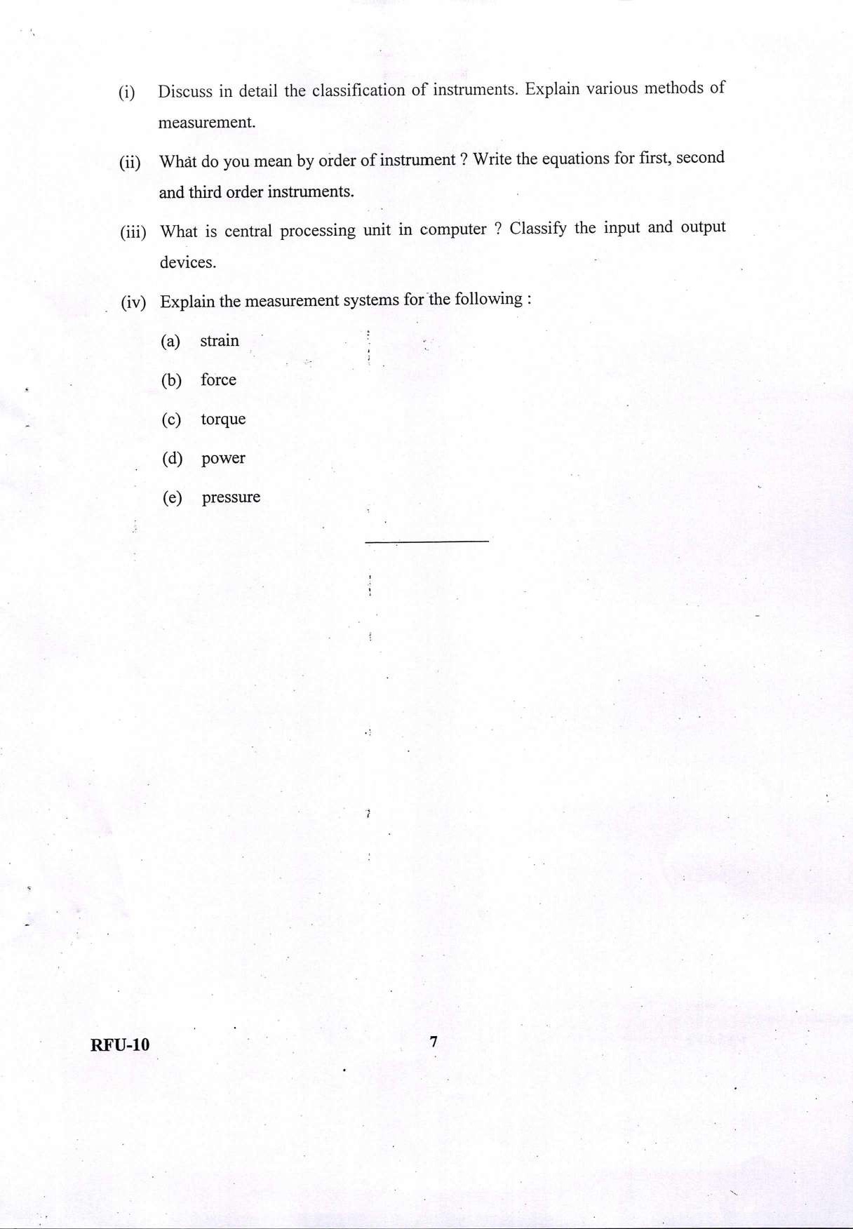 UKPSC Forest Range Officer Mains Agricultural engineering Examination 2021 7