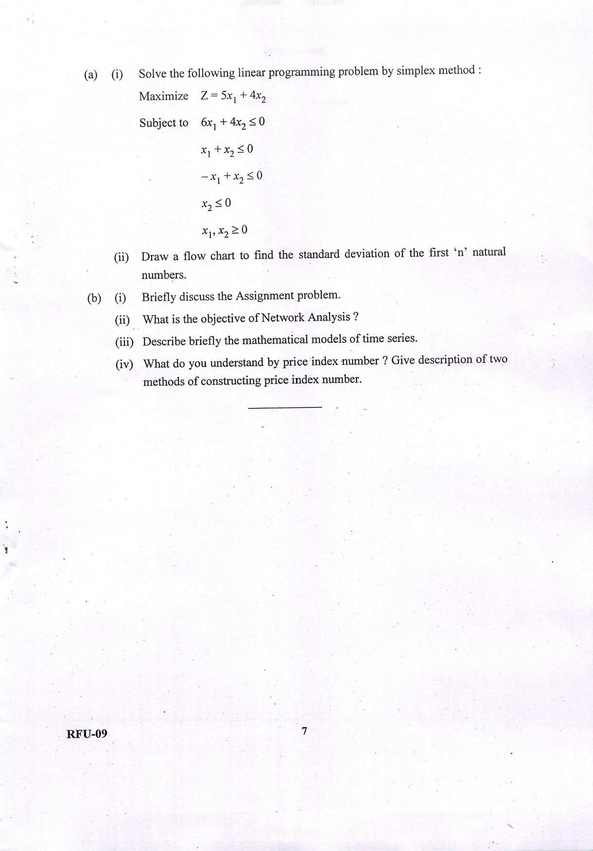 UKPSC Forest Range Officer Mains Statistics Examination 2021 7