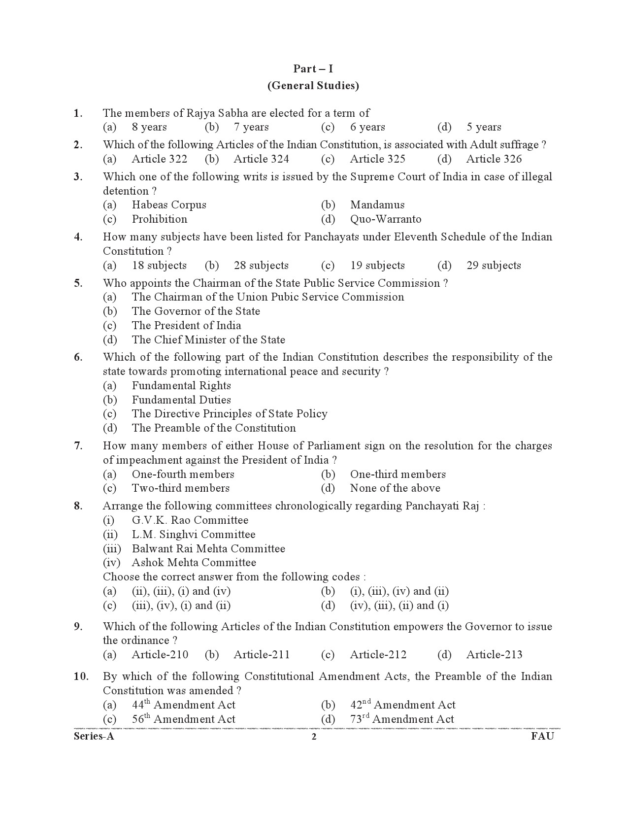 UKPSC Forest Range Officer Preliminary Examination 2021 1