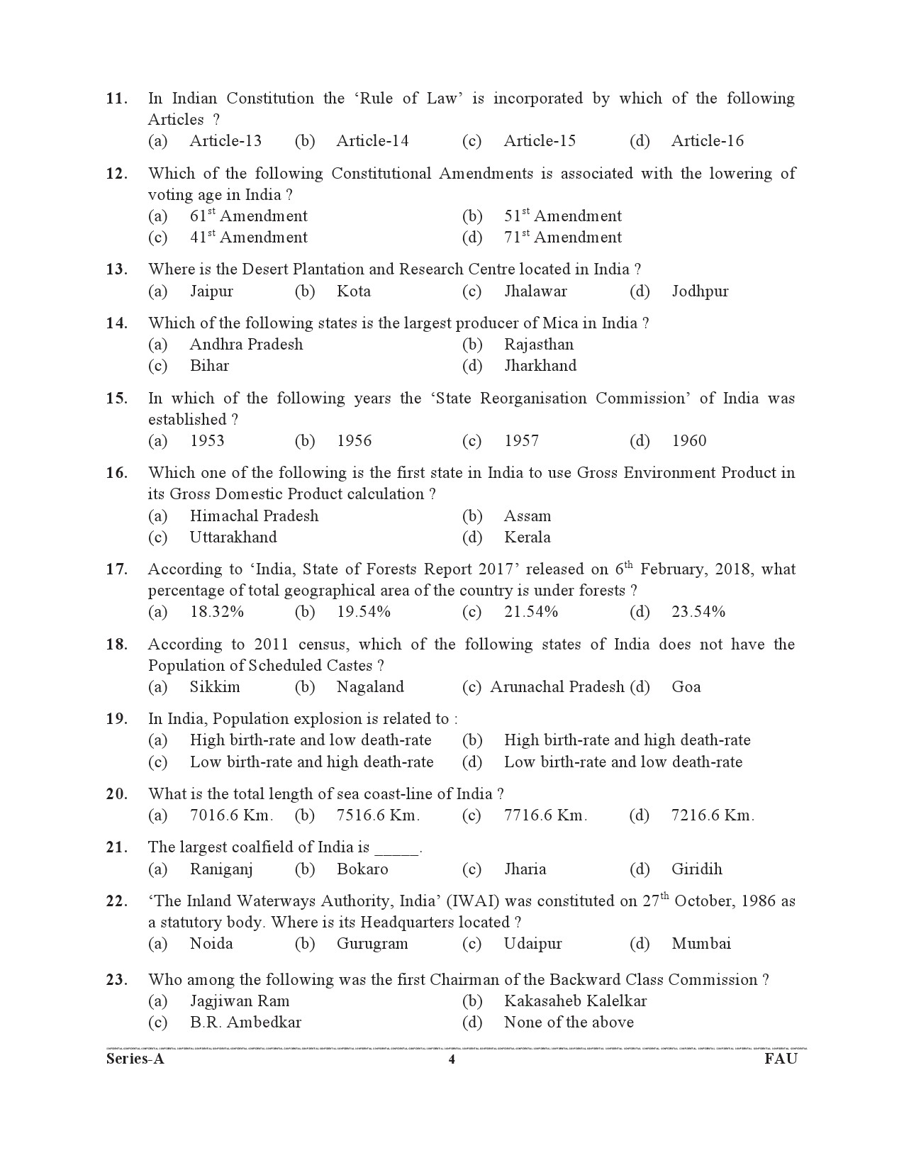 UKPSC Forest Range Officer Preliminary Examination 2021 3