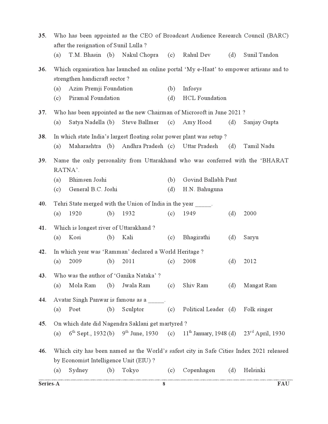 UKPSC Forest Range Officer Preliminary Examination 2021 7