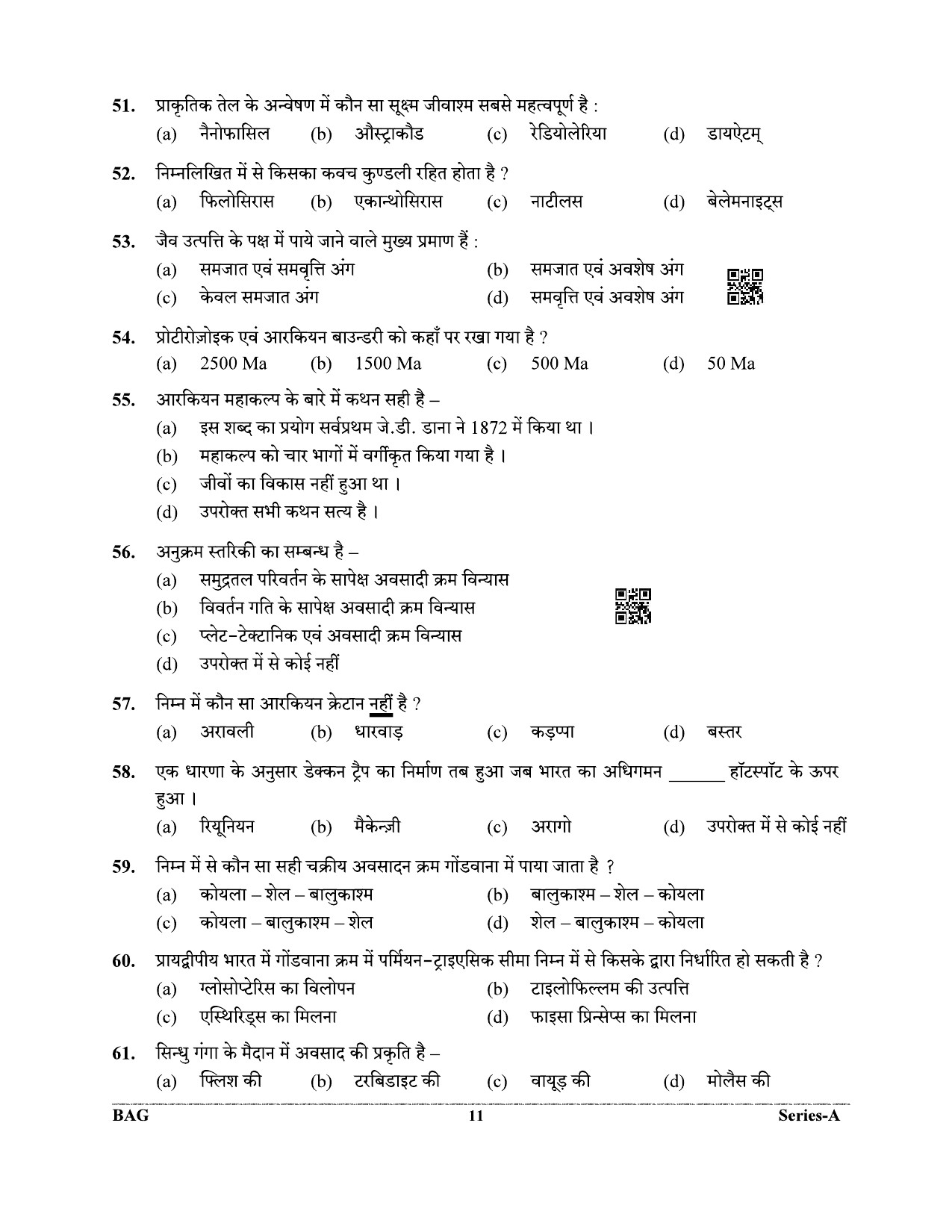 UKPSC Geology and Mining Unit Group B Examination 2021 Geology Paper 10