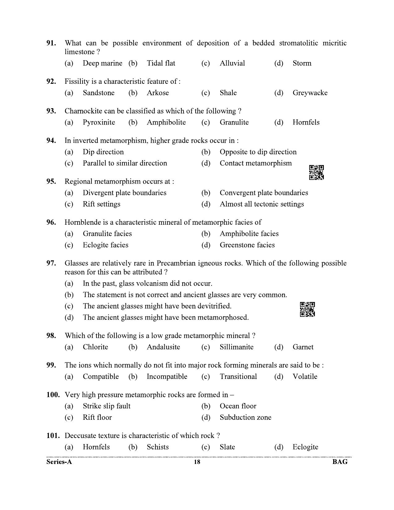 UKPSC Geology And Mining Unit Group B Examination 2021 Geology Paper ...