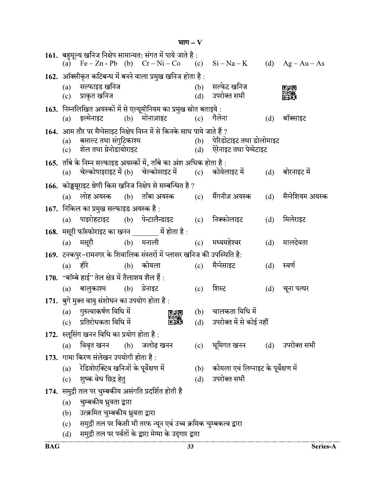 UKPSC Geology and Mining Unit Group B Examination 2021 Geology Paper 32