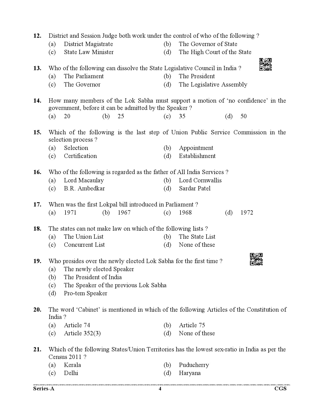 UKPSC Geology and Mining Unit Group C Exam 2021 General 3