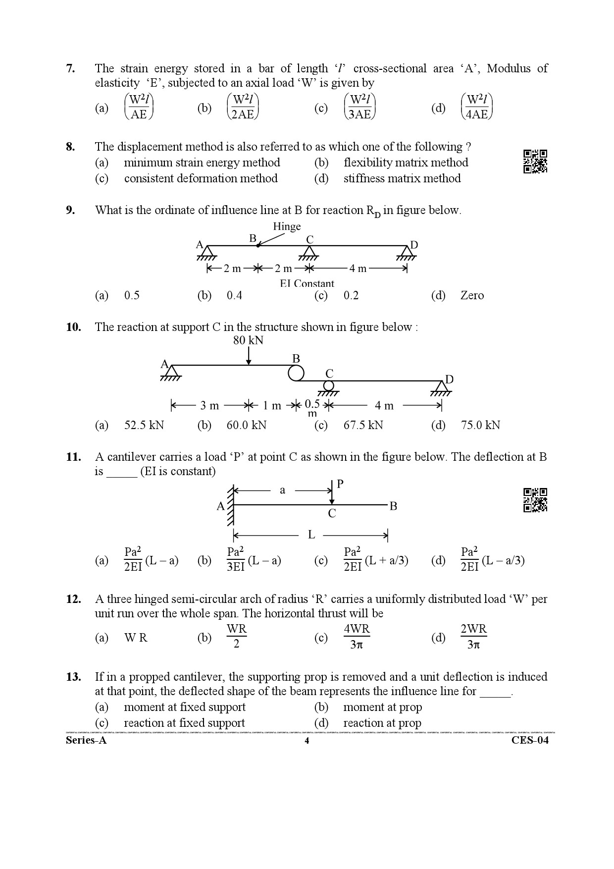 Uttarakhand Combined State Engineering Service Exam 2021 Civil Engineering Paper I 4