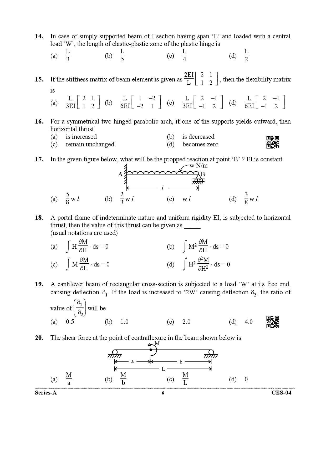 Uttarakhand Combined State Engineering Service Exam 2021 Civil Engineering Paper I 6