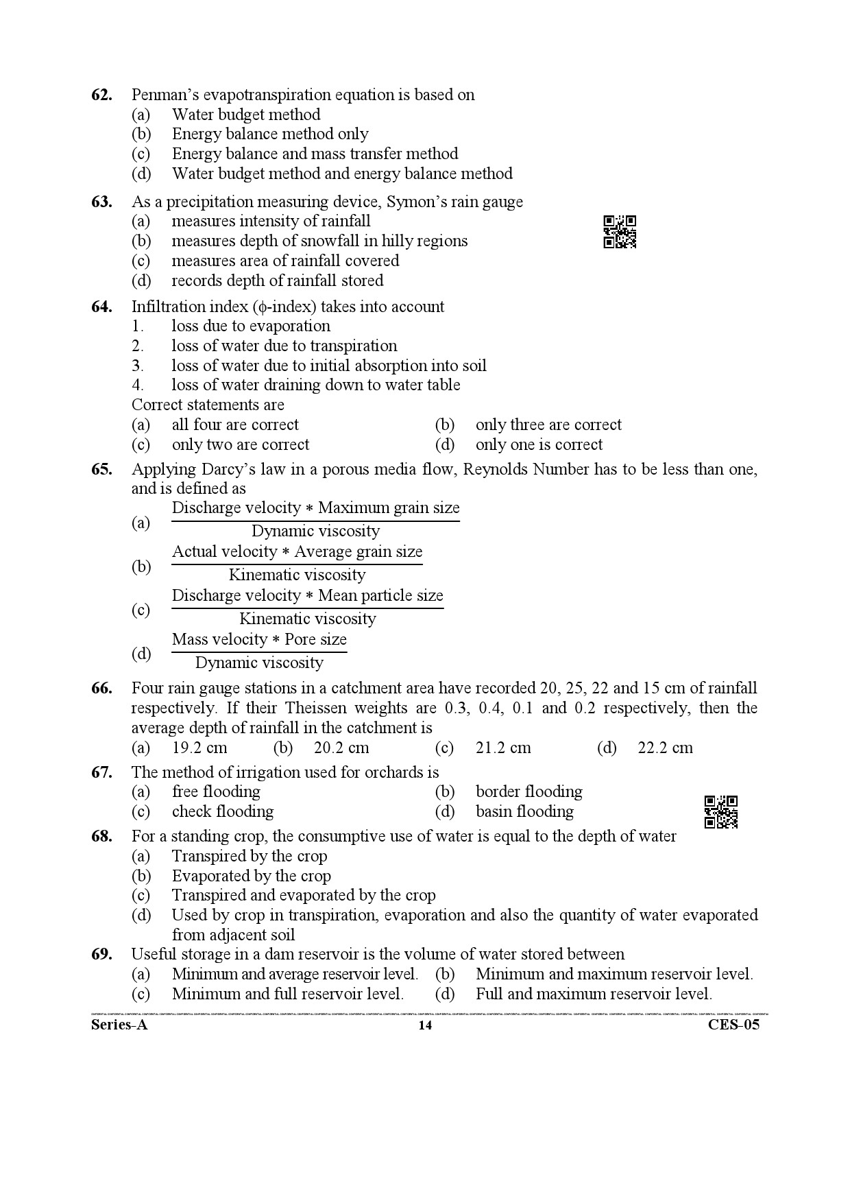 Uttarakhand Combined State Engineering Service Exam 2021 Civil Engineering Paper II 14